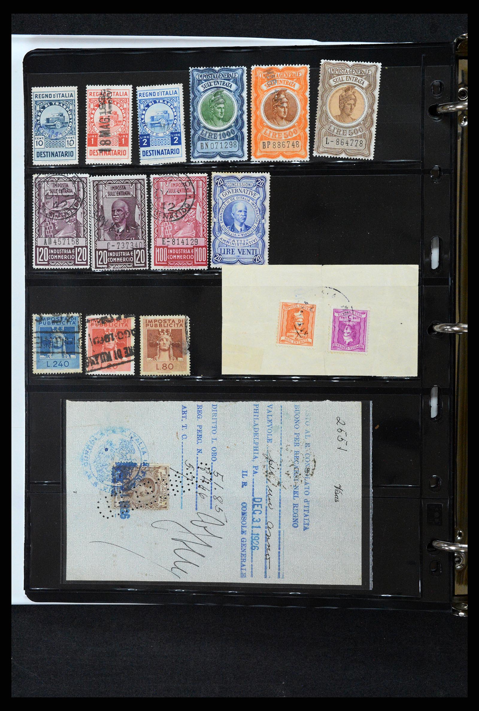 37230 292 - Postzegelverzameling 37230 Italië en gebieden 1862-1990.