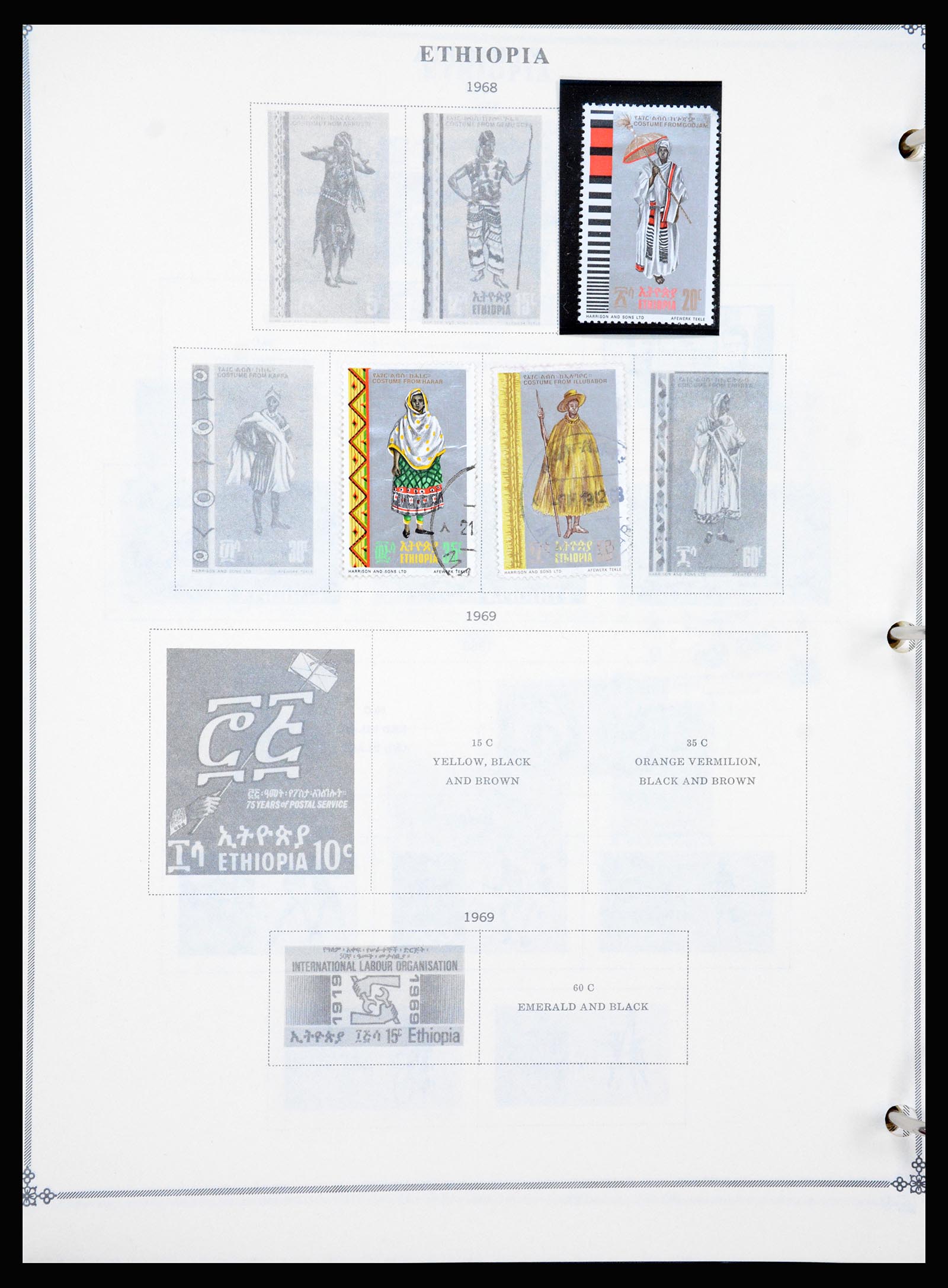 37232 034 - Postzegelverzameling 37232 Ethiopië 1894-1980.