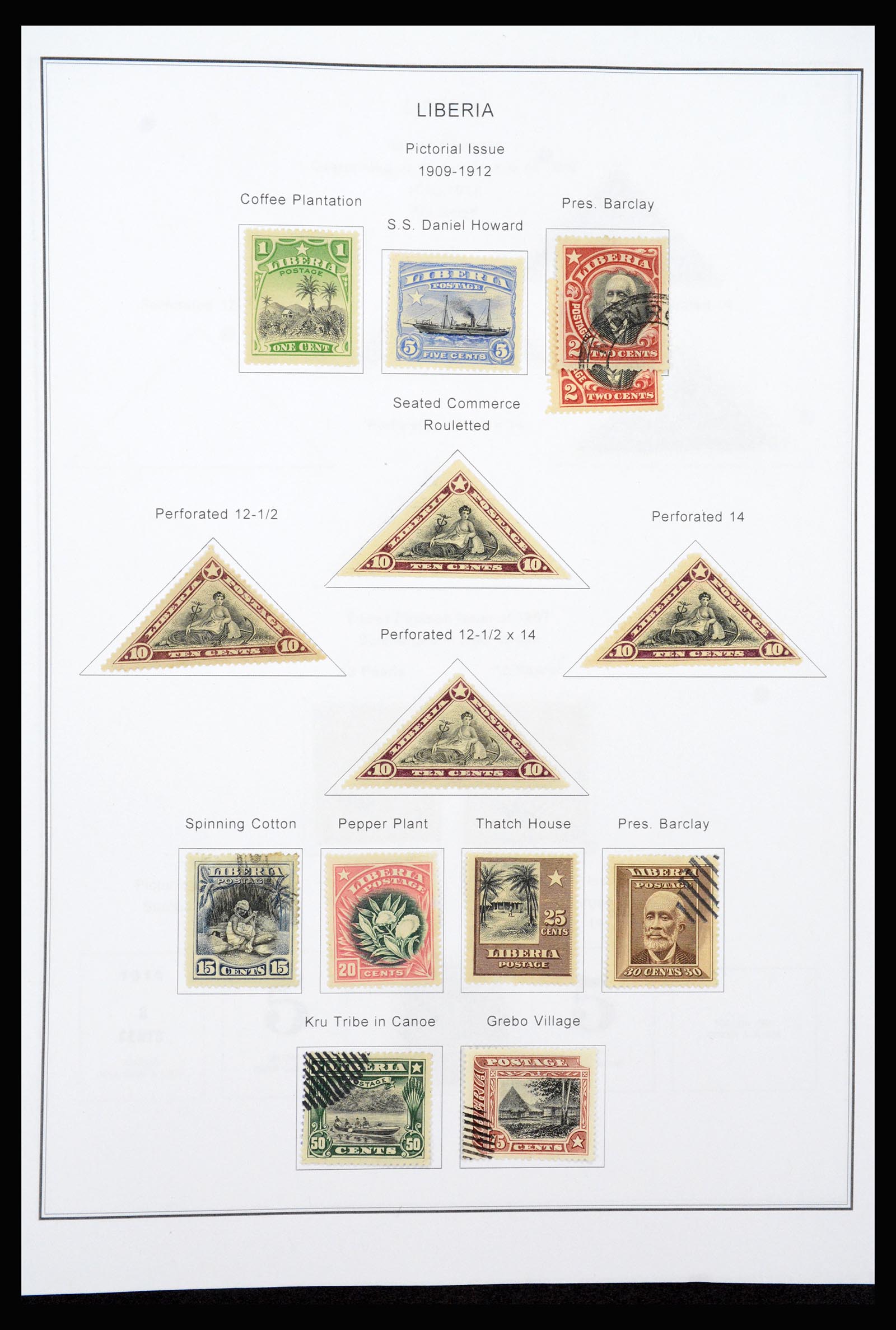 37234 010 - Postzegelverzameling 37234 Liberia 1860-1990.