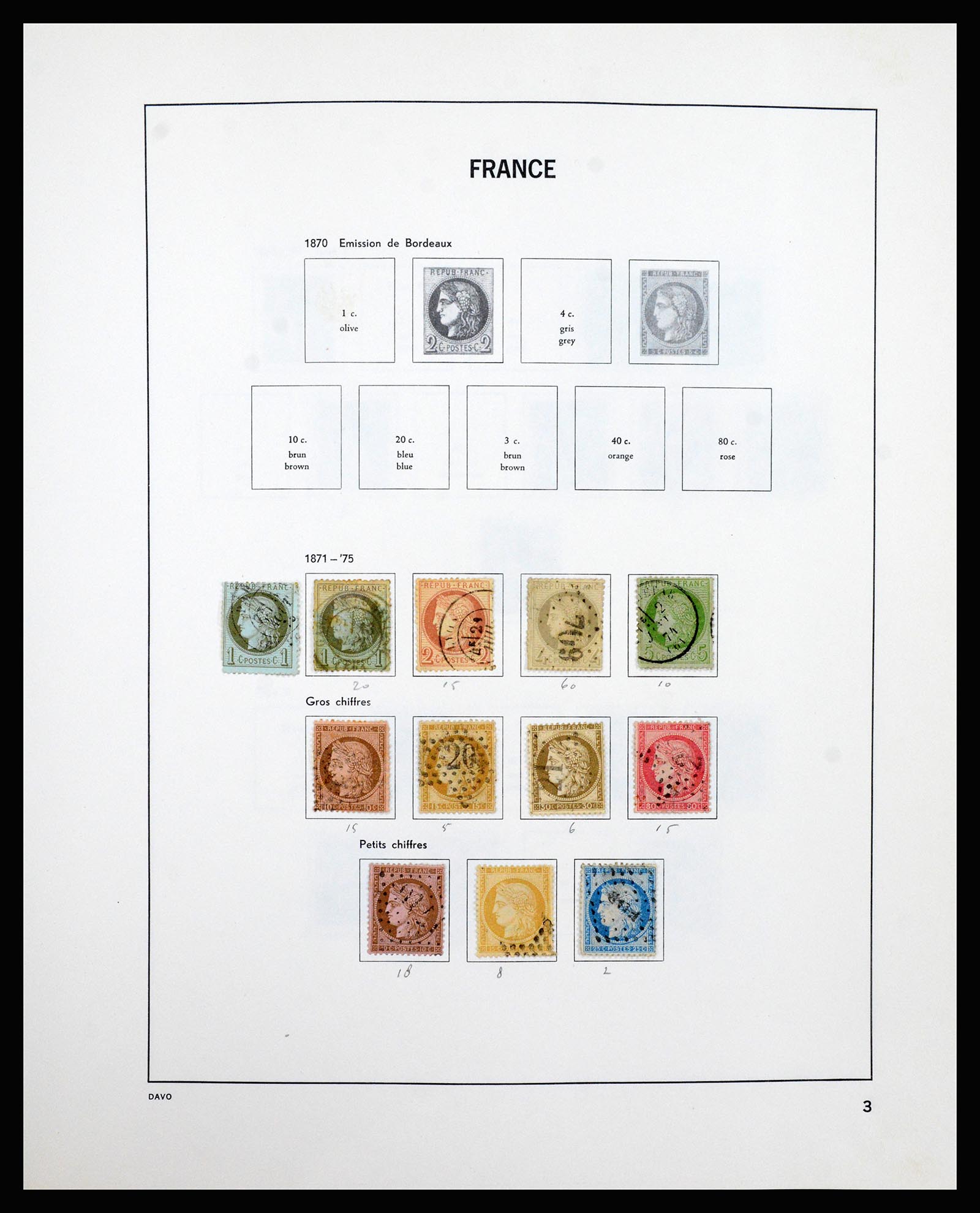 37236 003 - Postzegelverzameling 37236 Frankrijk 1849-1970.