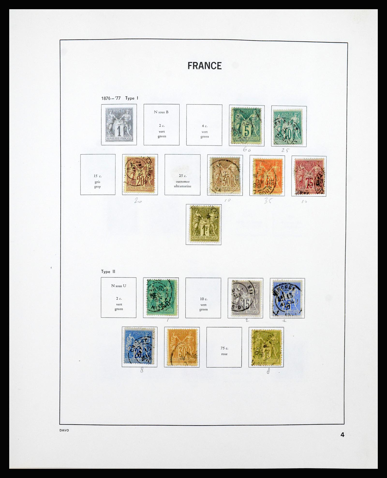37236 004 - Postzegelverzameling 37236 Frankrijk 1849-1970.