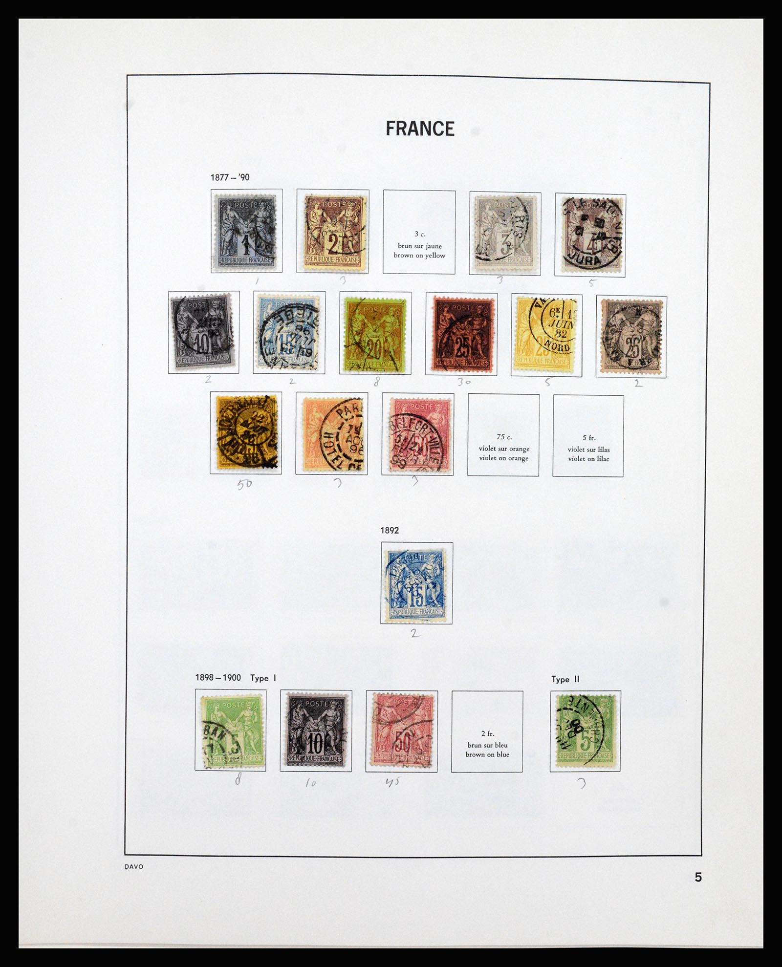 37236 005 - Postzegelverzameling 37236 Frankrijk 1849-1970.