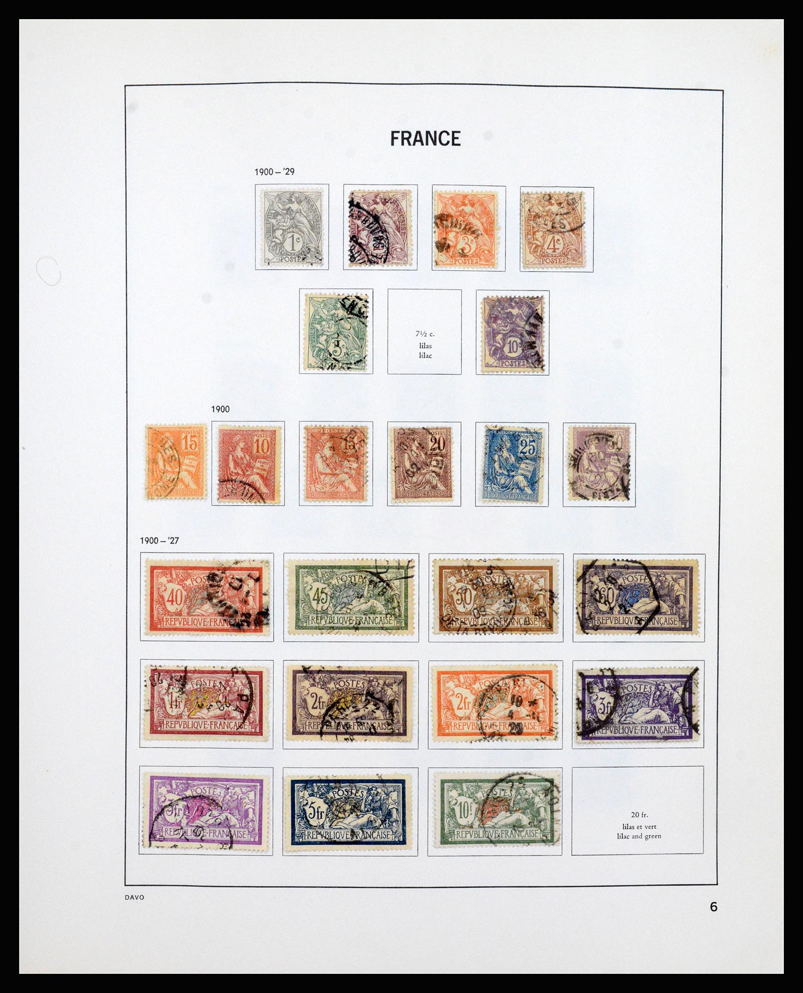 37236 006 - Postzegelverzameling 37236 Frankrijk 1849-1970.