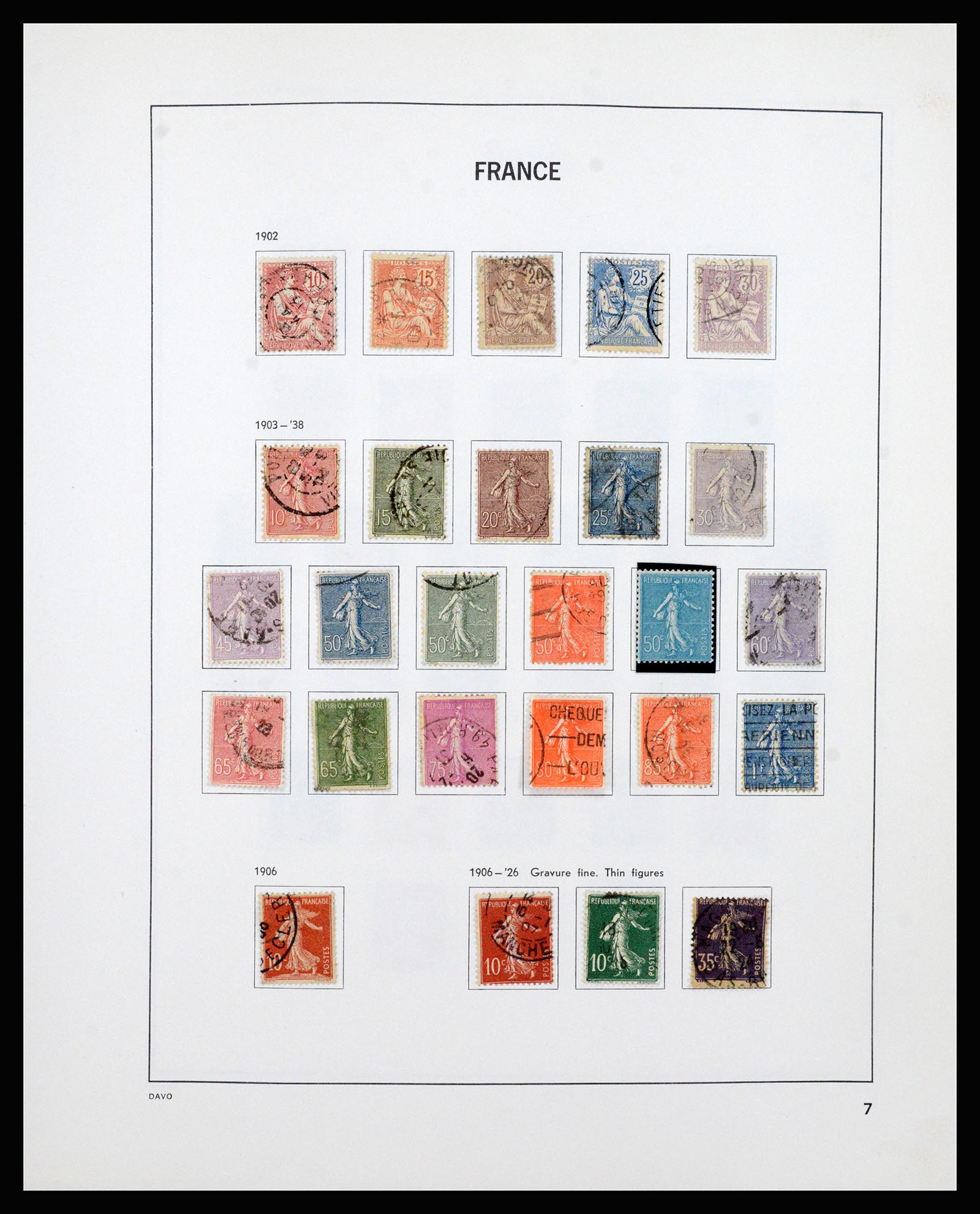 37236 007 - Postzegelverzameling 37236 Frankrijk 1849-1970.