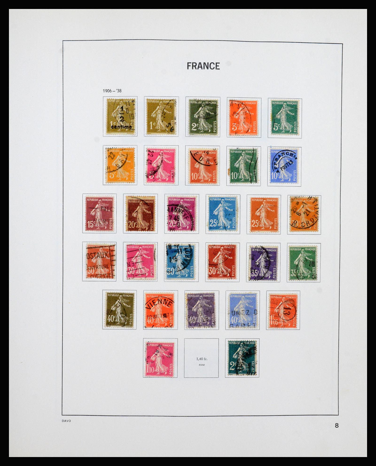 37236 008 - Postzegelverzameling 37236 Frankrijk 1849-1970.