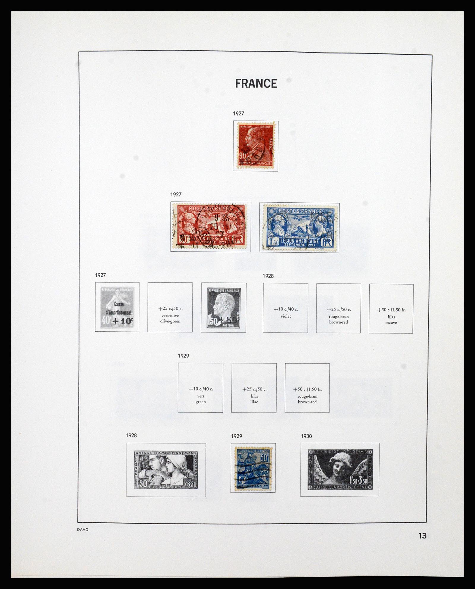 37236 013 - Postzegelverzameling 37236 Frankrijk 1849-1970.