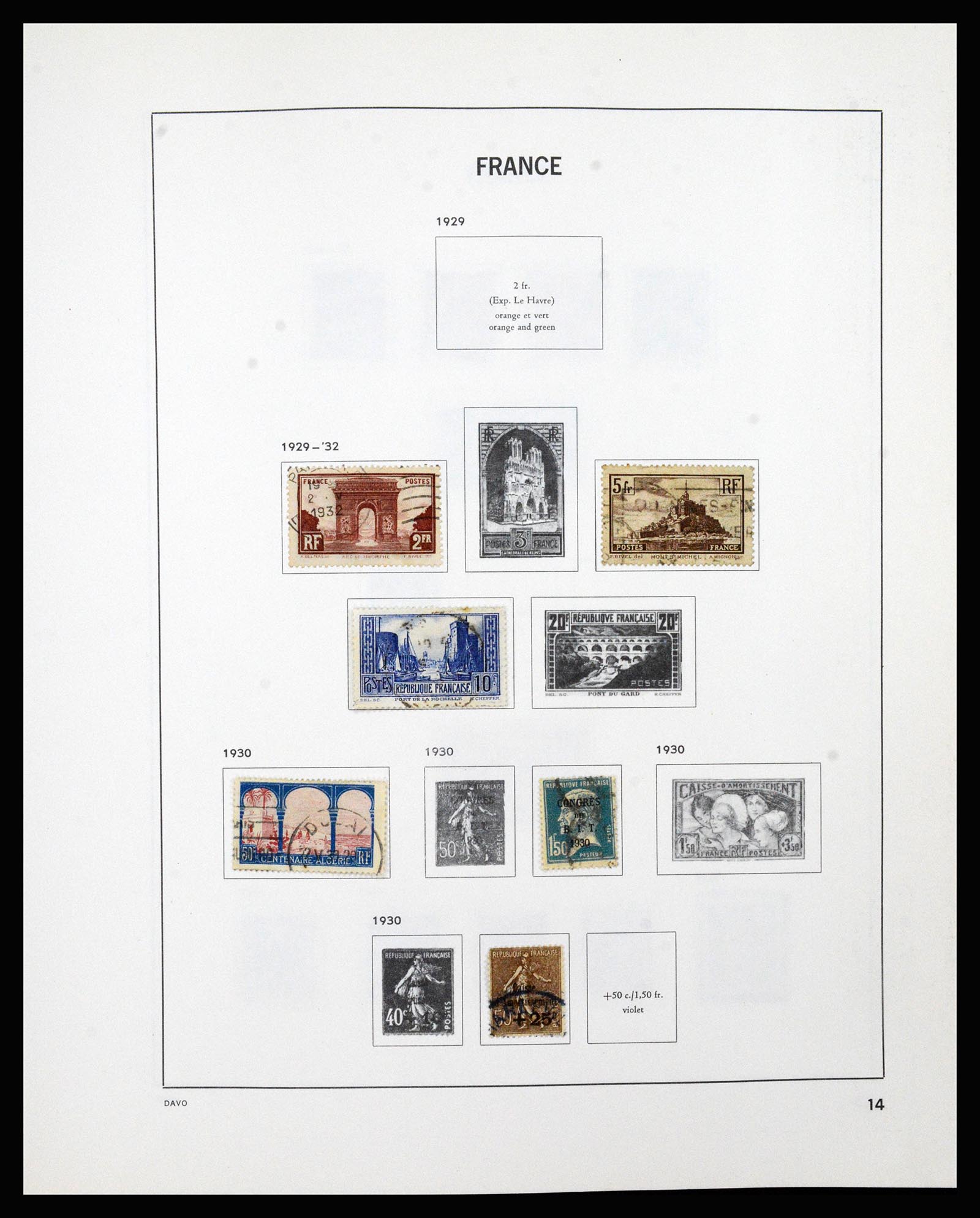 37236 014 - Postzegelverzameling 37236 Frankrijk 1849-1970.