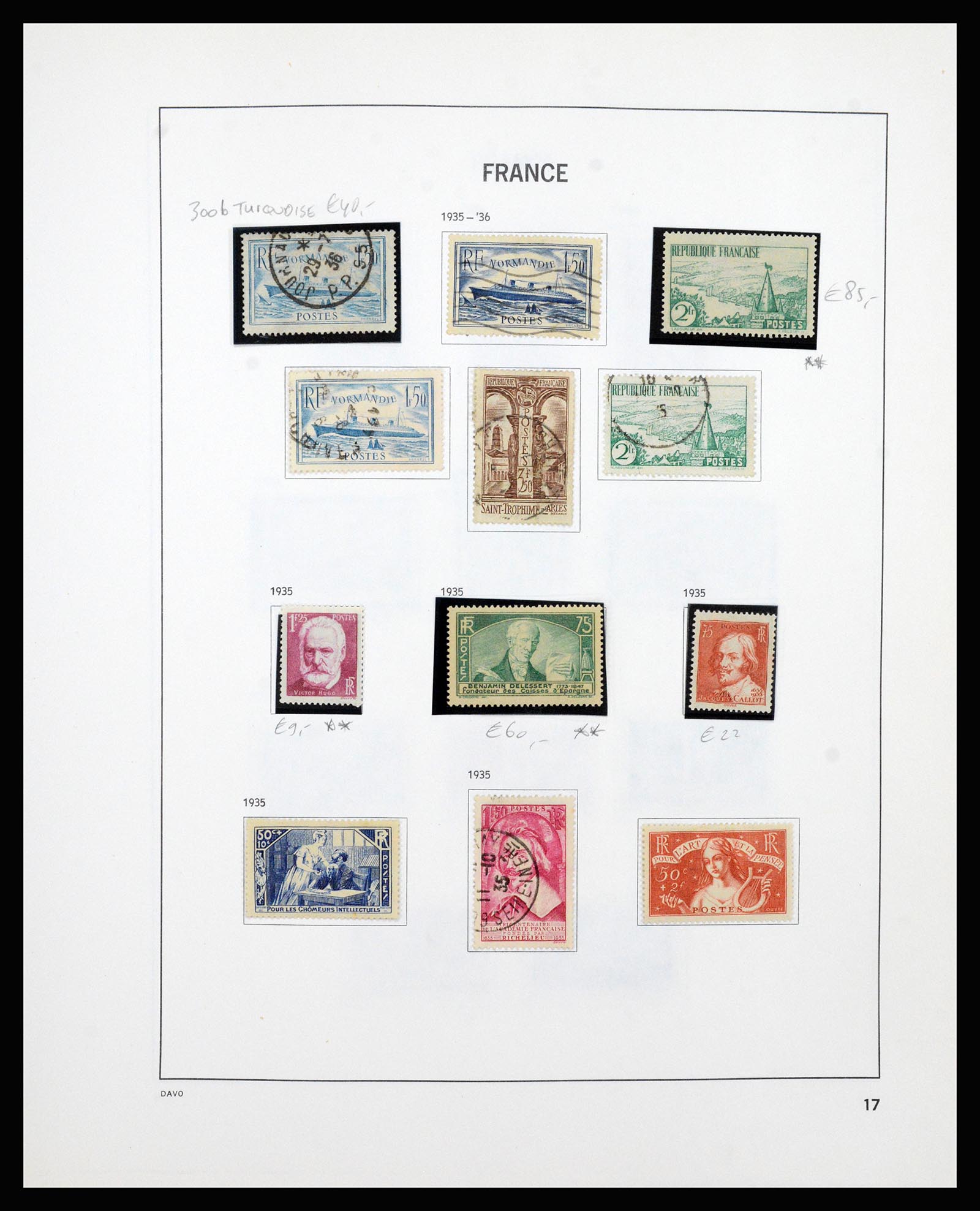 37236 017 - Postzegelverzameling 37236 Frankrijk 1849-1970.