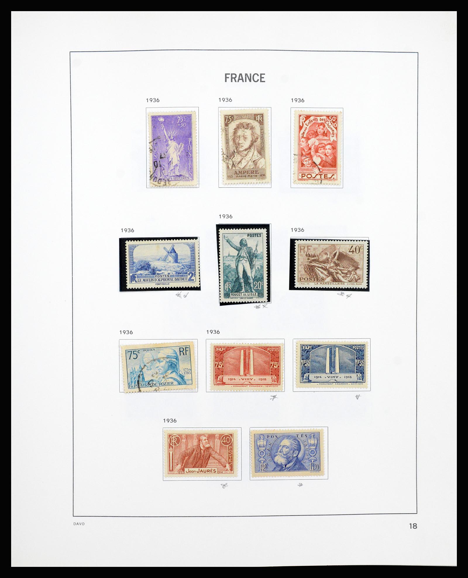 37236 018 - Postzegelverzameling 37236 Frankrijk 1849-1970.