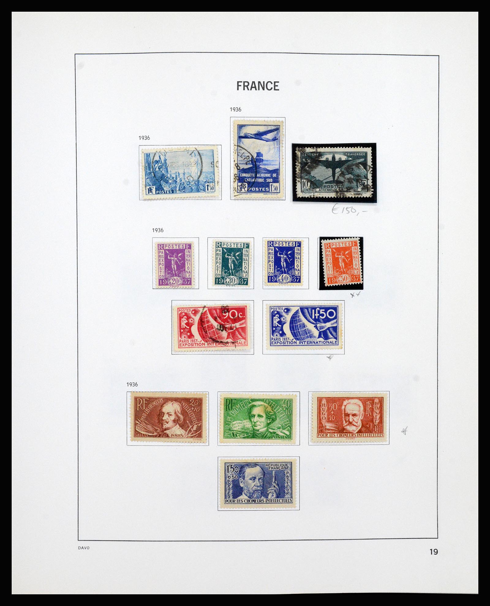 37236 019 - Postzegelverzameling 37236 Frankrijk 1849-1970.