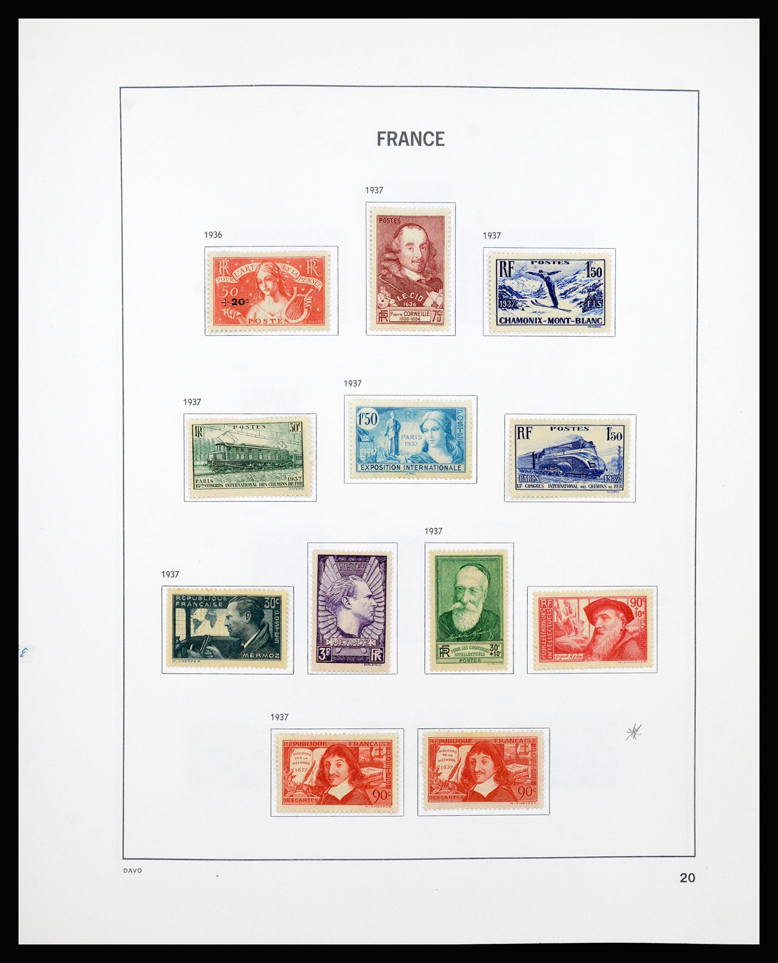 37236 020 - Postzegelverzameling 37236 Frankrijk 1849-1970.