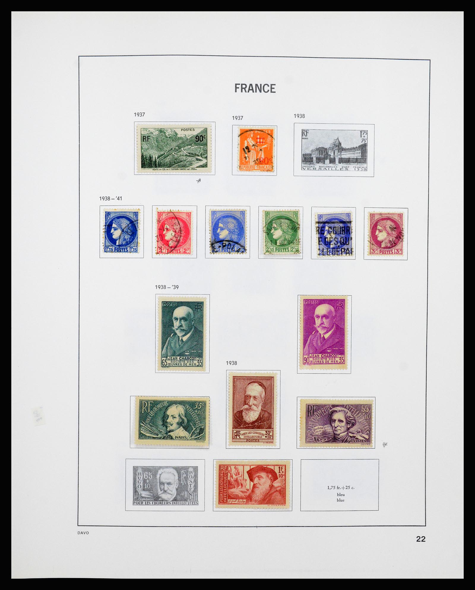 37236 022 - Postzegelverzameling 37236 Frankrijk 1849-1970.