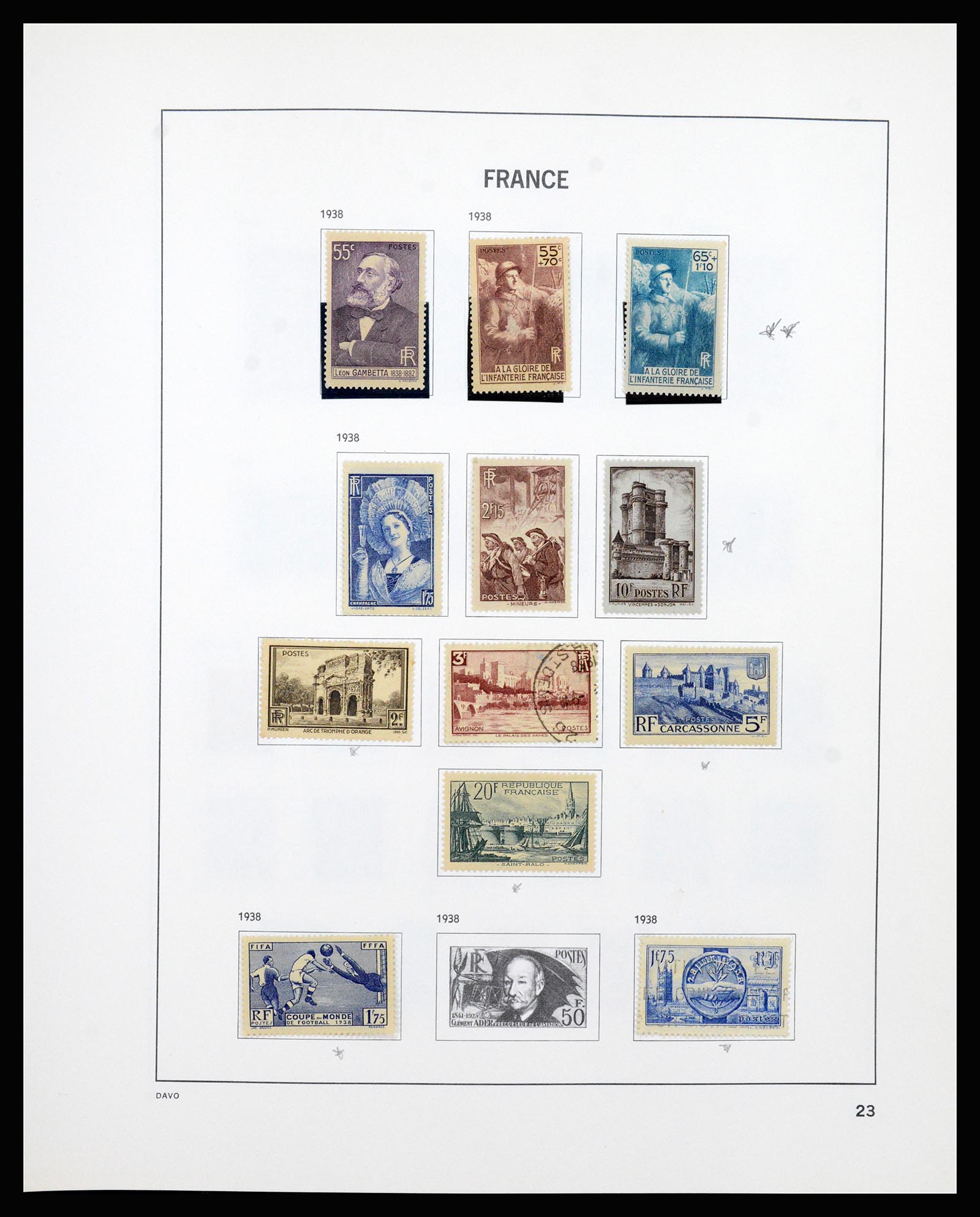 37236 023 - Postzegelverzameling 37236 Frankrijk 1849-1970.