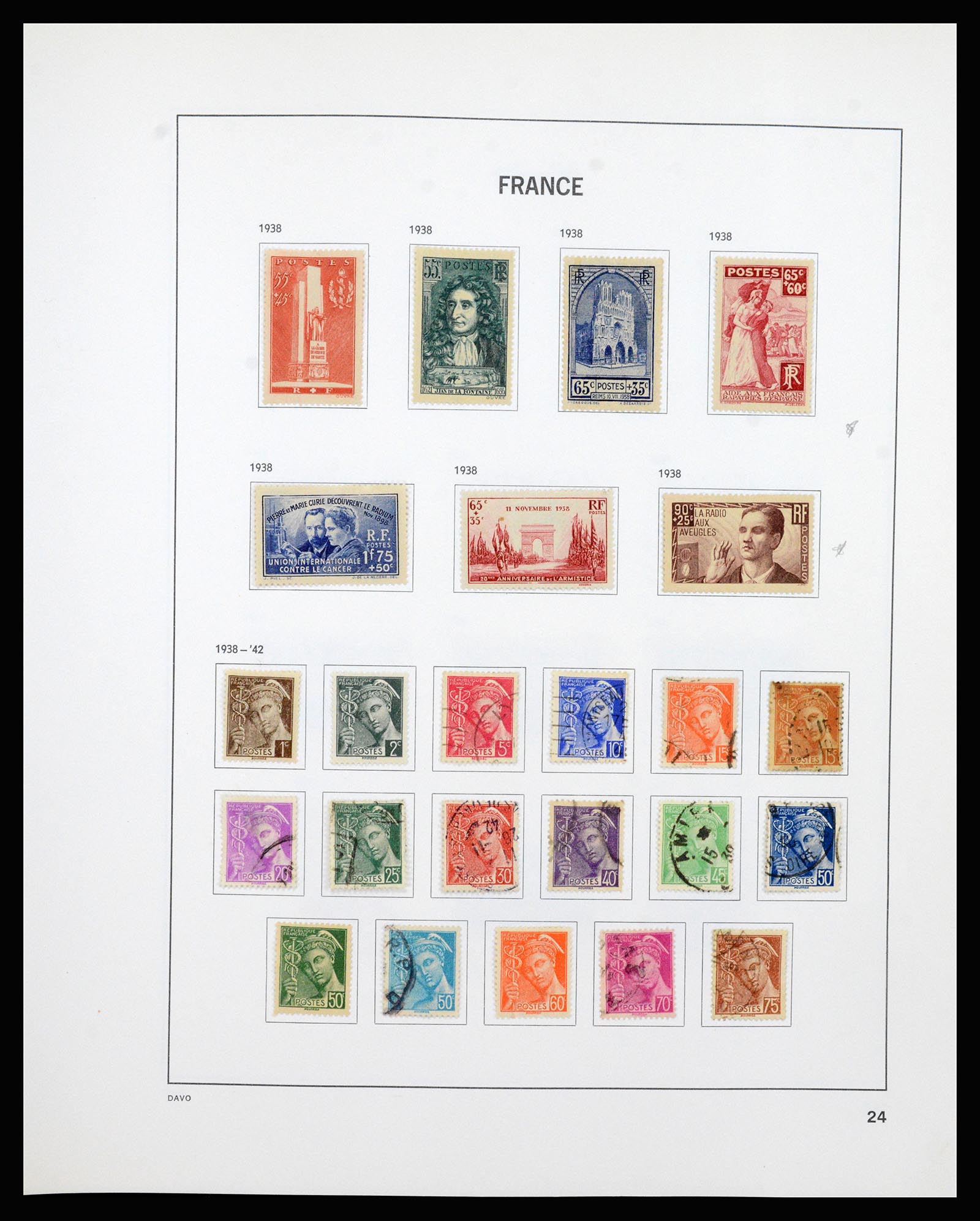 37236 024 - Postzegelverzameling 37236 Frankrijk 1849-1970.