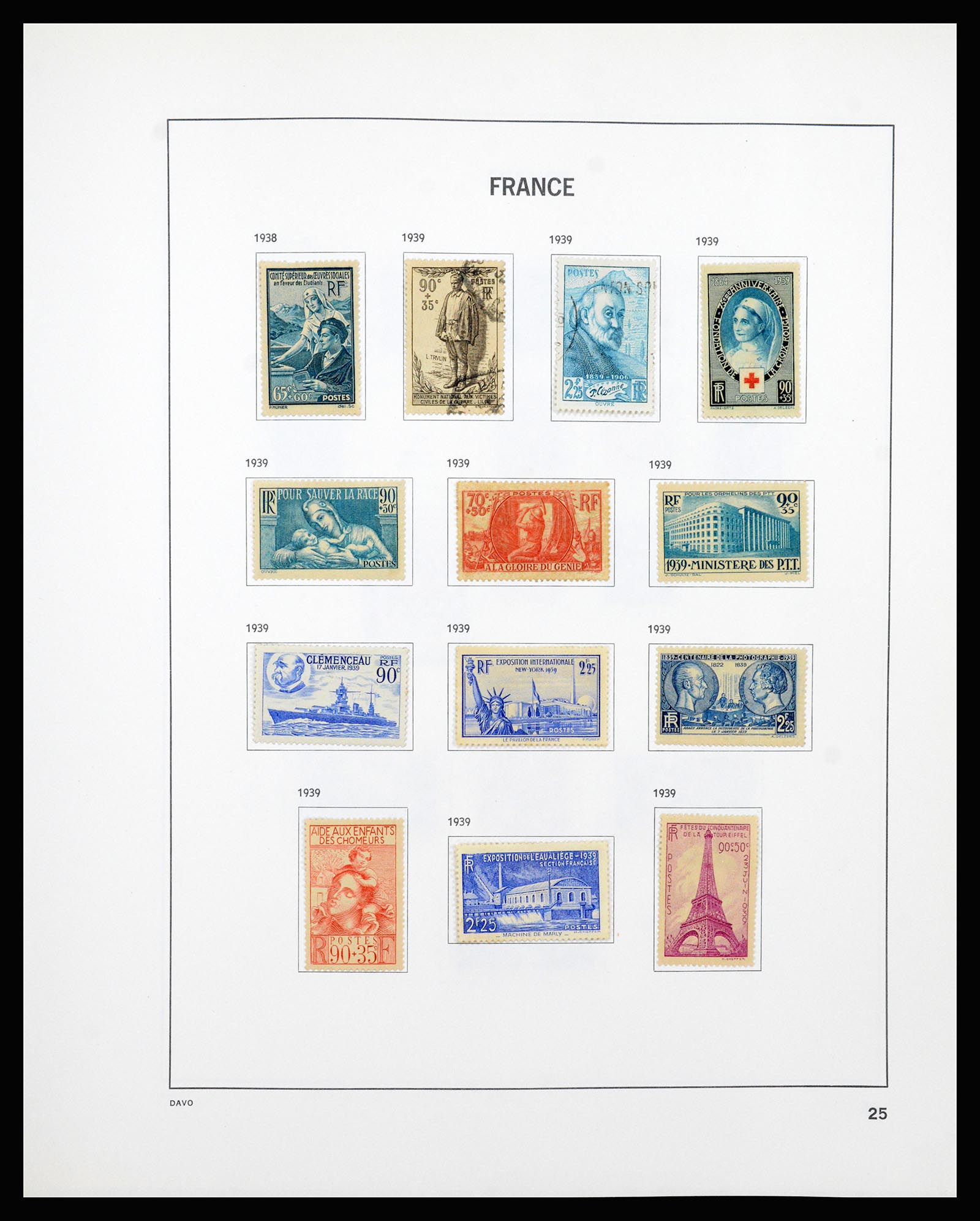 37236 025 - Postzegelverzameling 37236 Frankrijk 1849-1970.