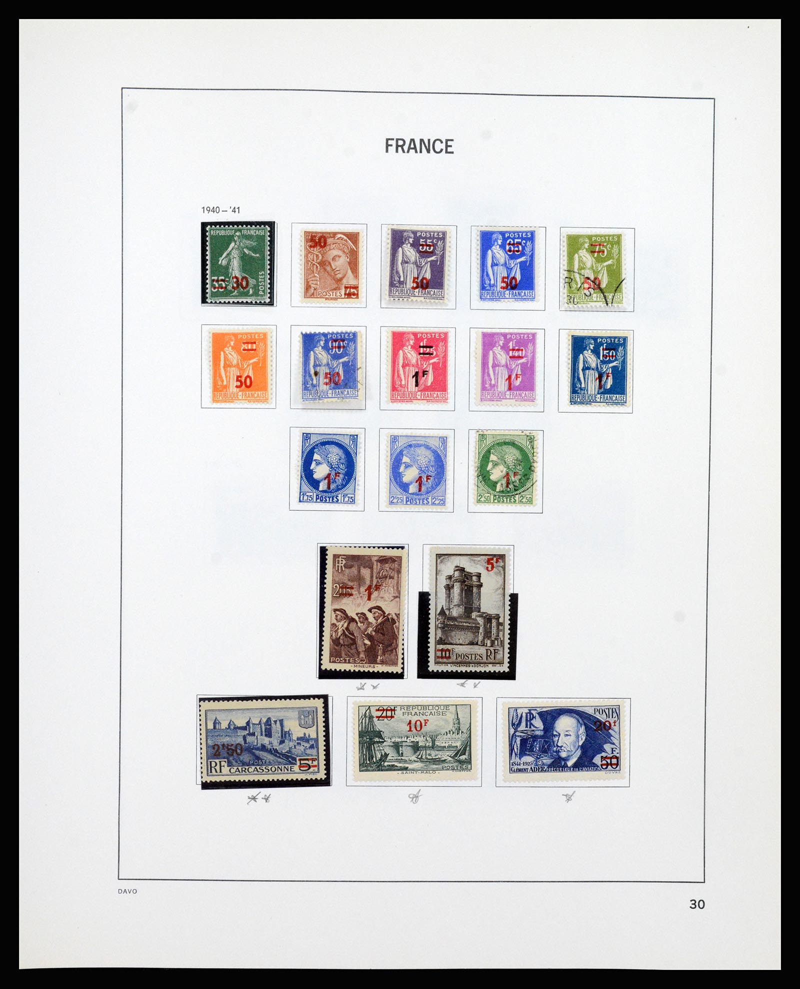37236 030 - Postzegelverzameling 37236 Frankrijk 1849-1970.