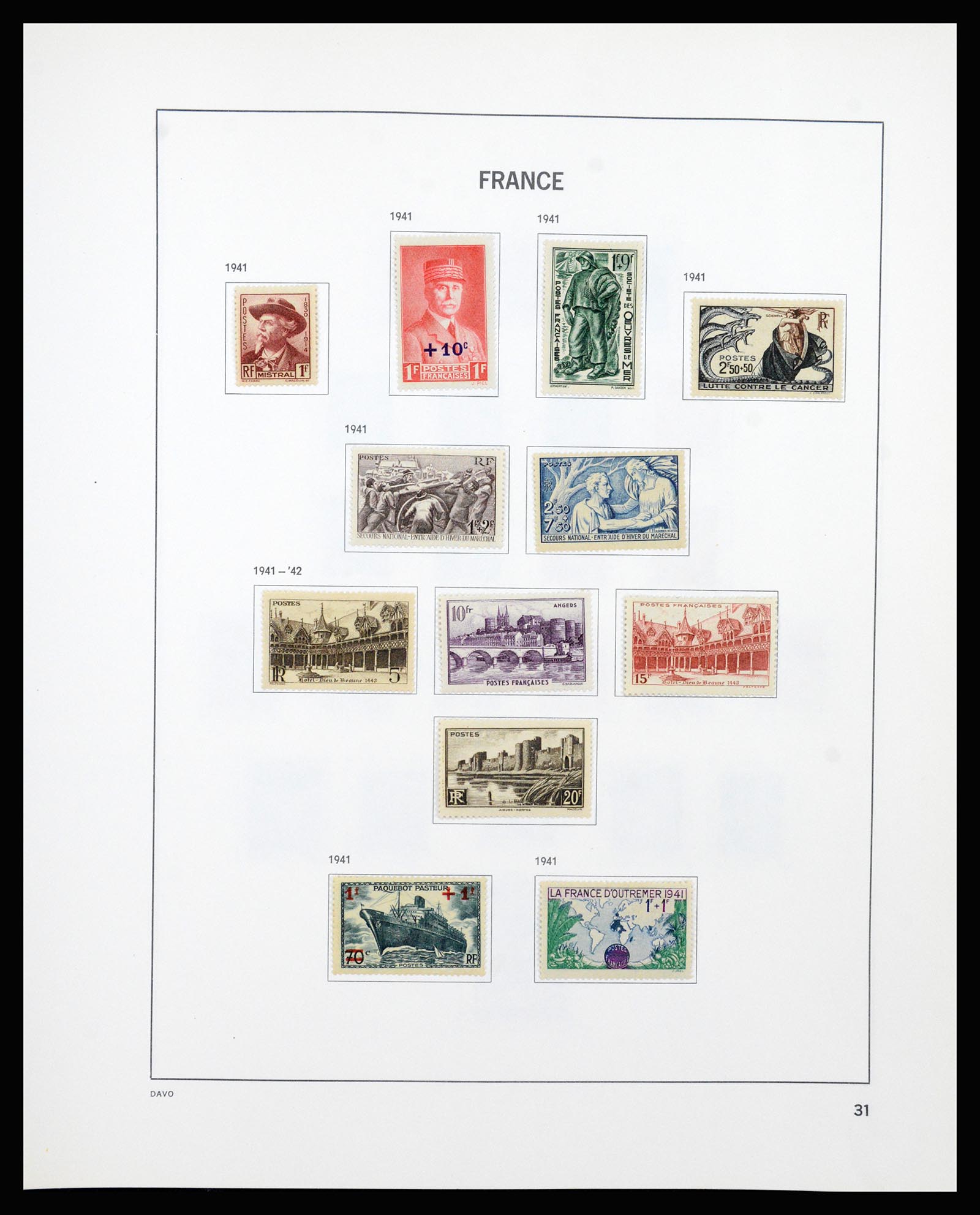 37236 031 - Postzegelverzameling 37236 Frankrijk 1849-1970.
