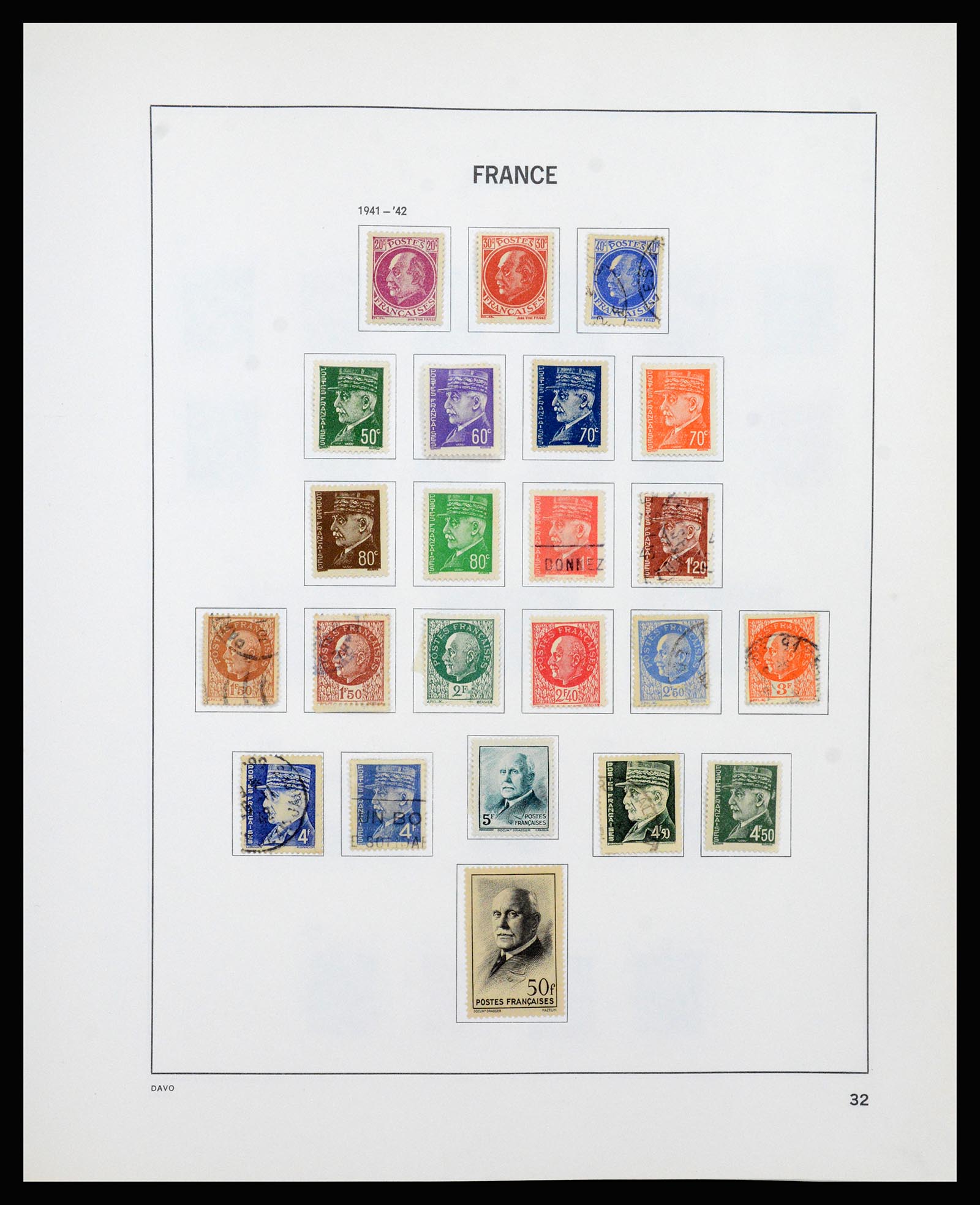 37236 032 - Postzegelverzameling 37236 Frankrijk 1849-1970.
