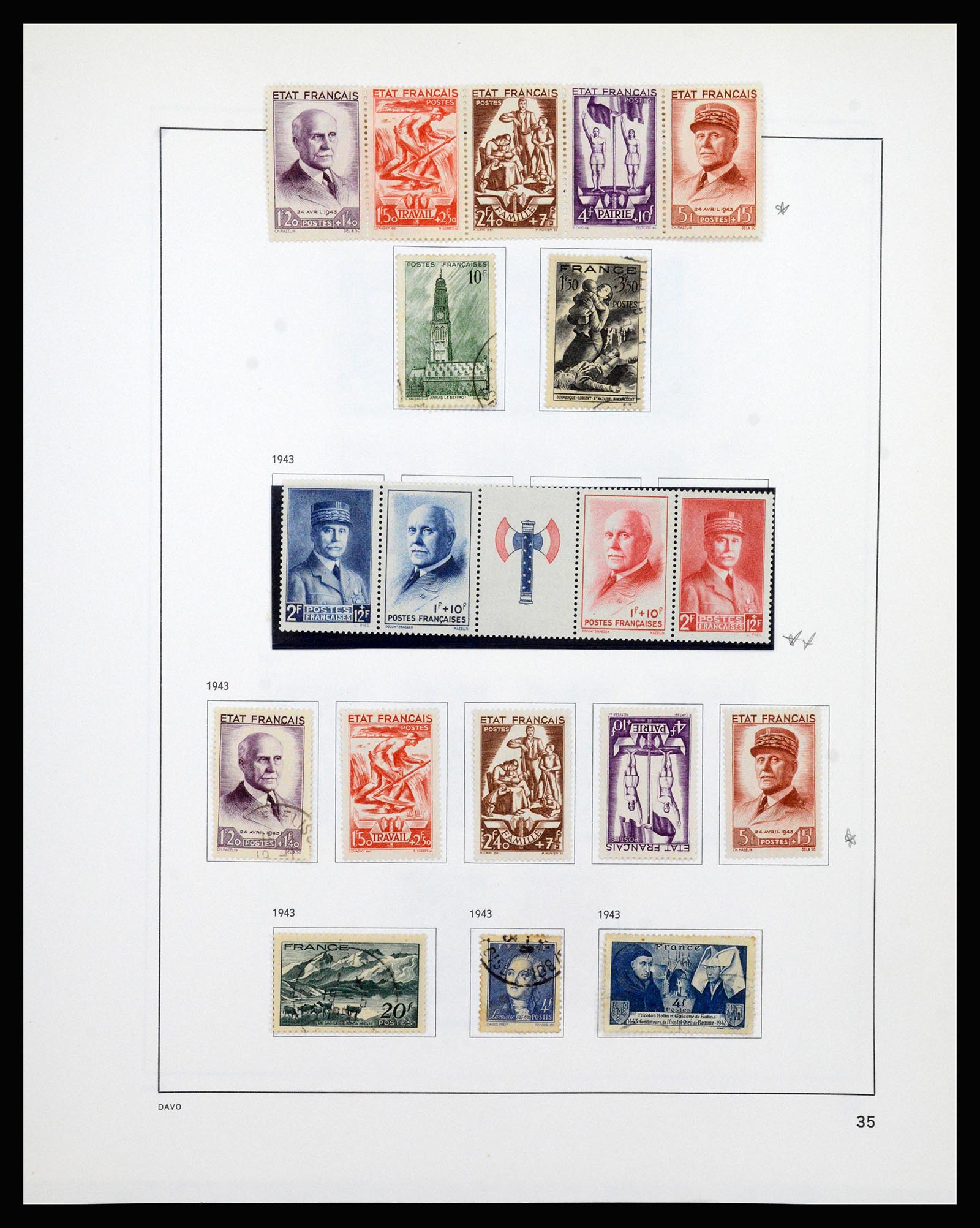 37236 035 - Postzegelverzameling 37236 Frankrijk 1849-1970.