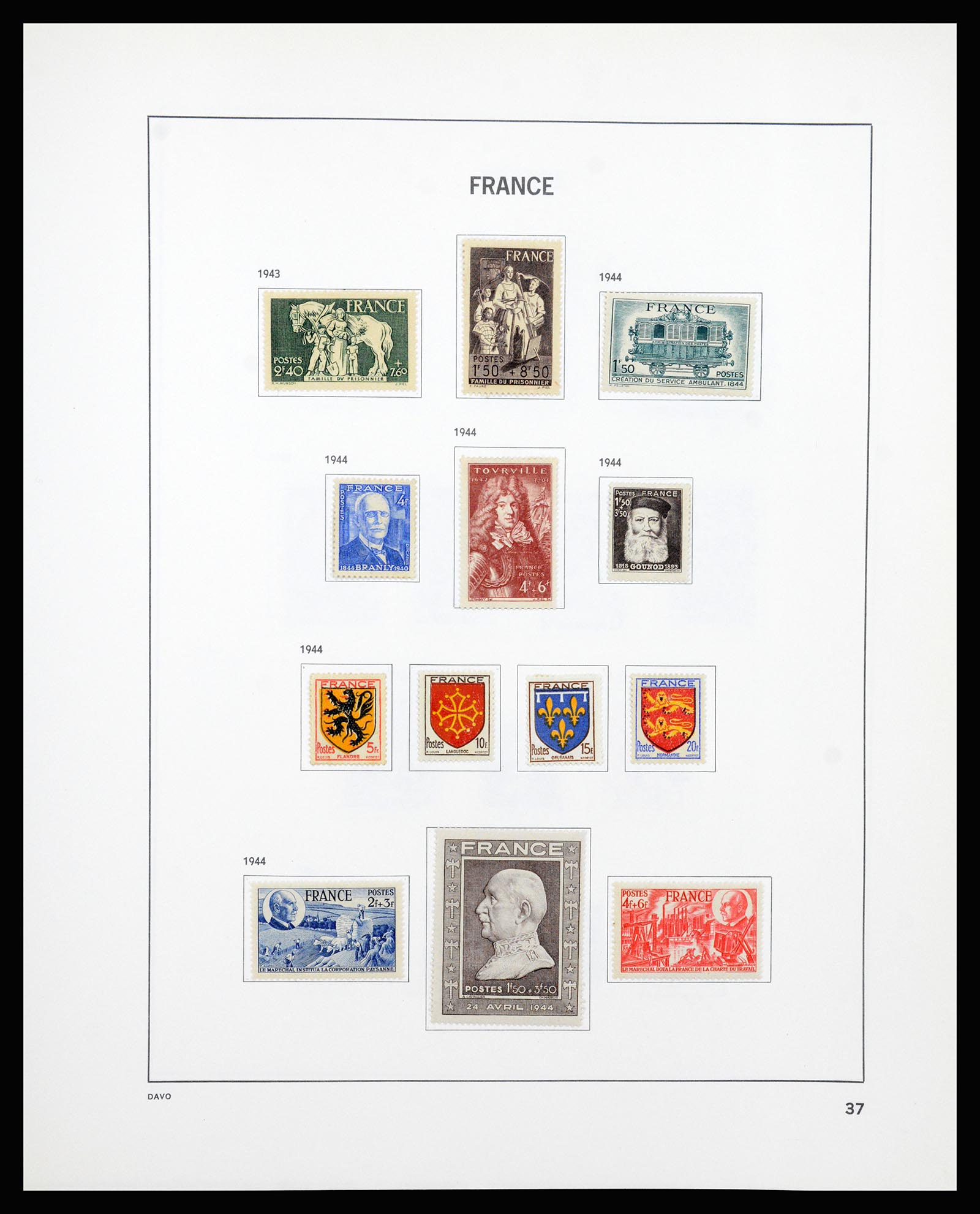 37236 037 - Postzegelverzameling 37236 Frankrijk 1849-1970.