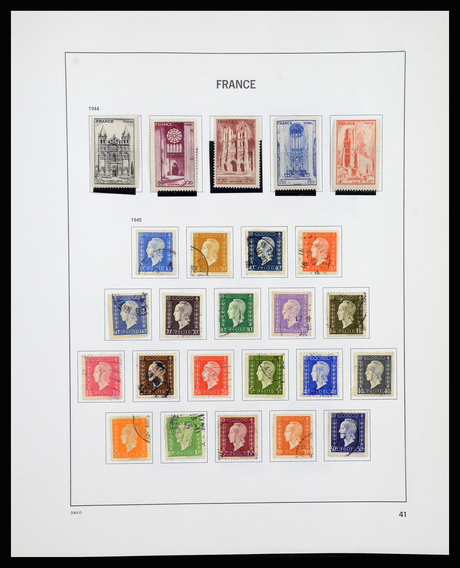 37236 041 - Postzegelverzameling 37236 Frankrijk 1849-1970.