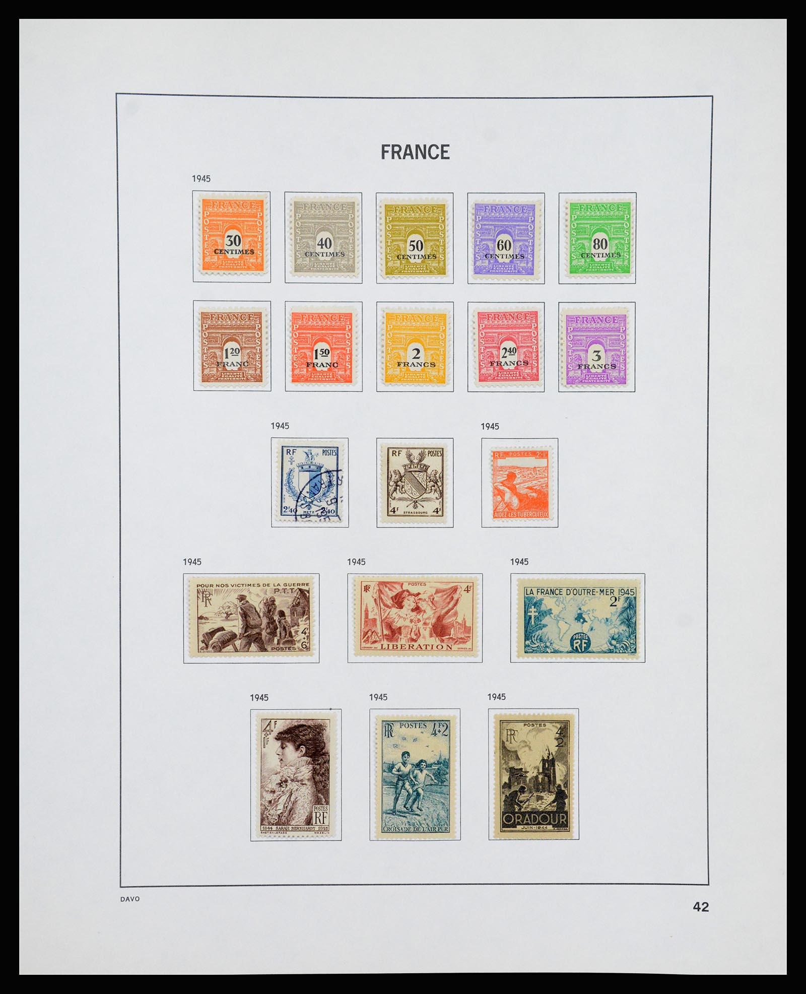 37236 042 - Postzegelverzameling 37236 Frankrijk 1849-1970.