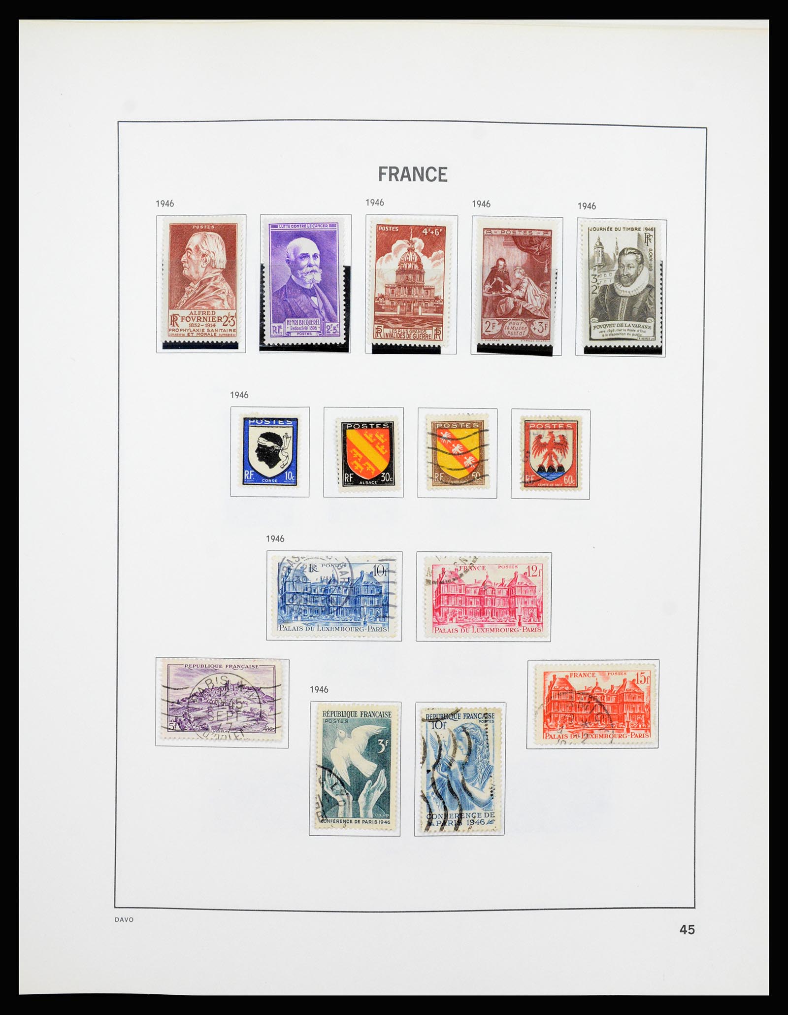 37236 045 - Postzegelverzameling 37236 Frankrijk 1849-1970.