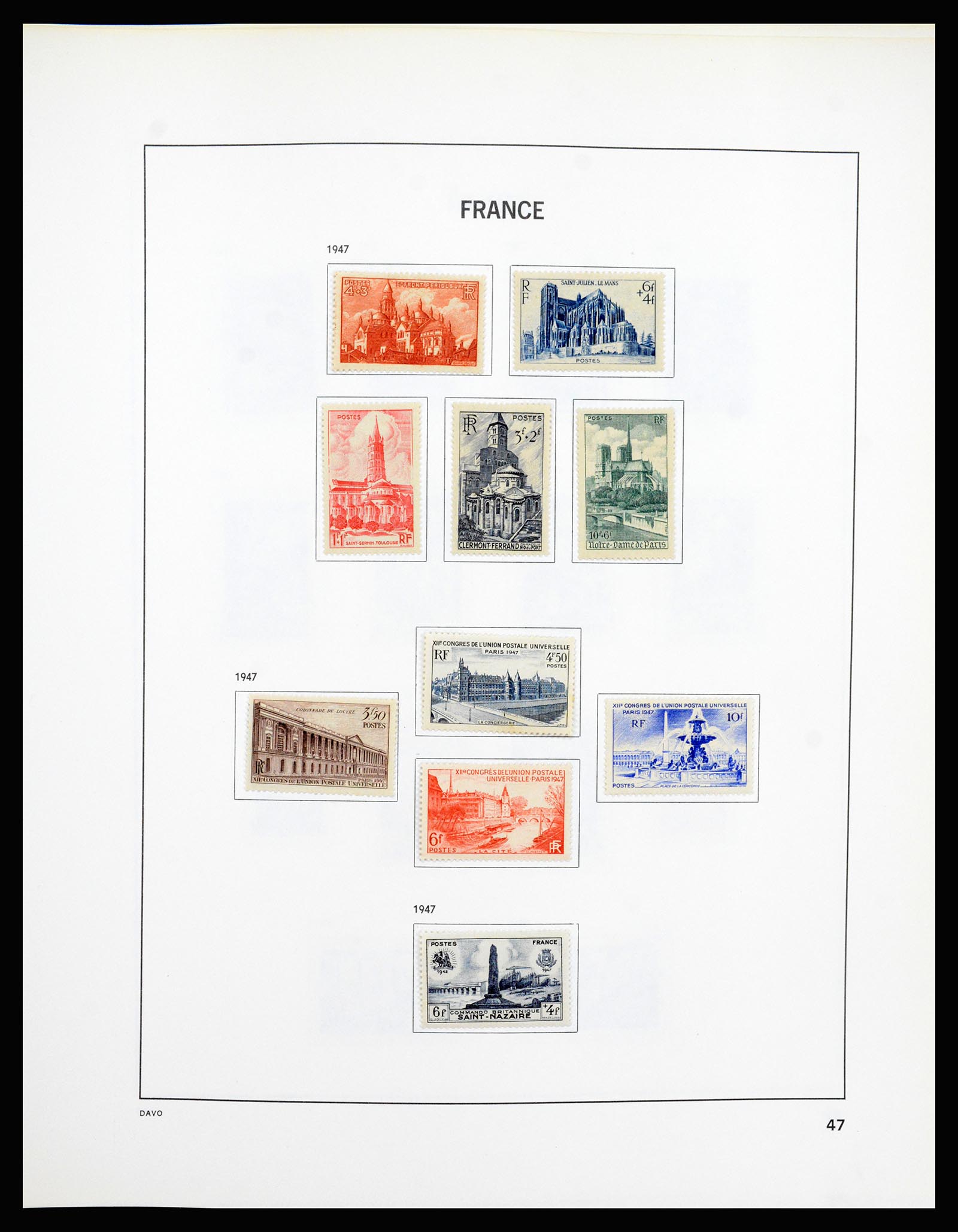 37236 047 - Postzegelverzameling 37236 Frankrijk 1849-1970.