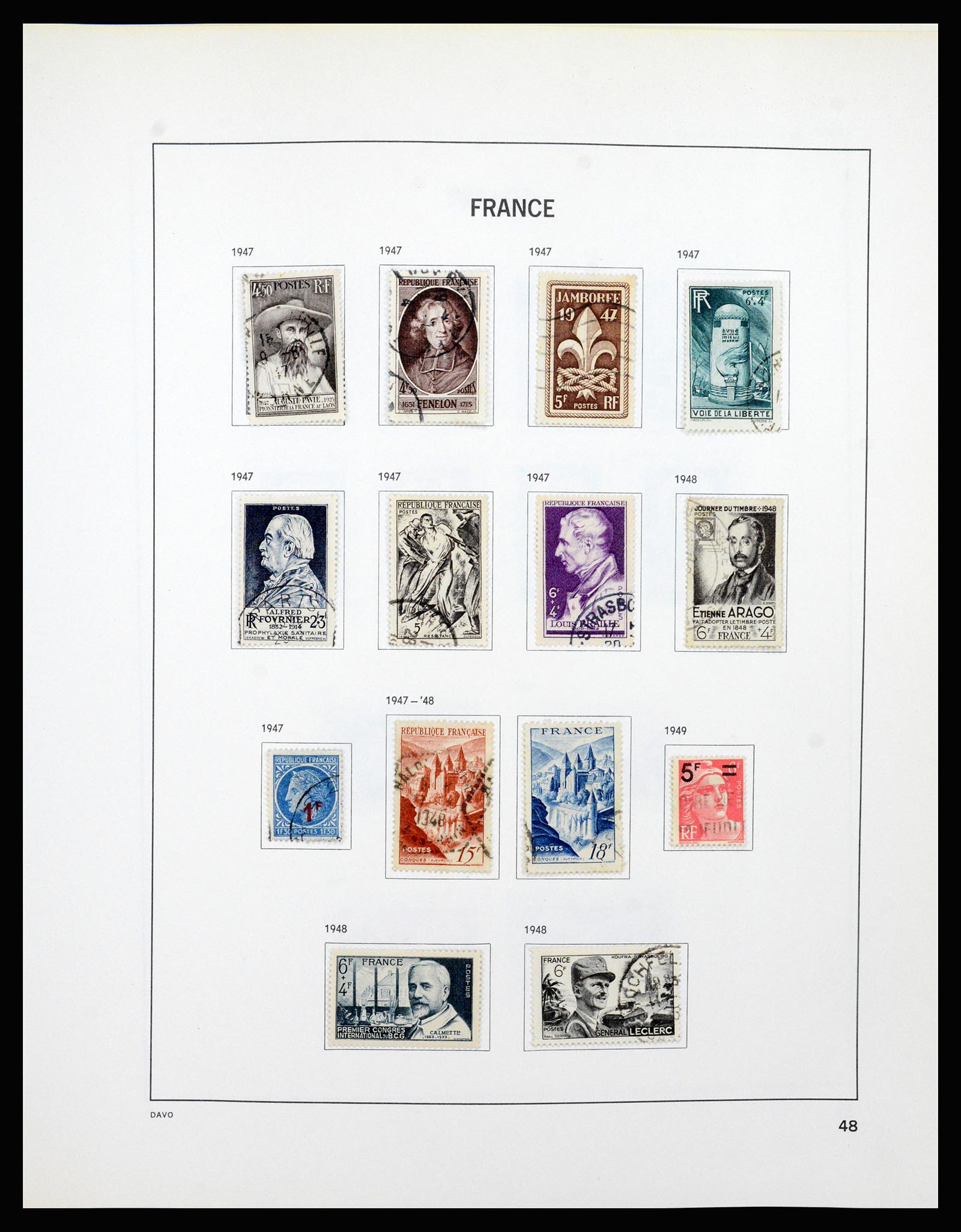 37236 048 - Postzegelverzameling 37236 Frankrijk 1849-1970.