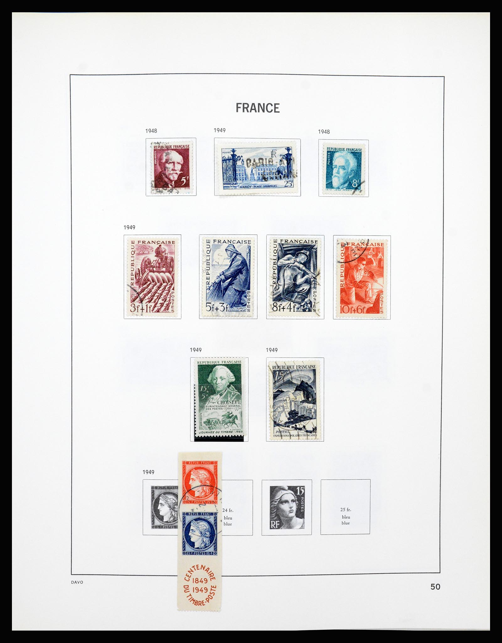 37236 050 - Postzegelverzameling 37236 Frankrijk 1849-1970.