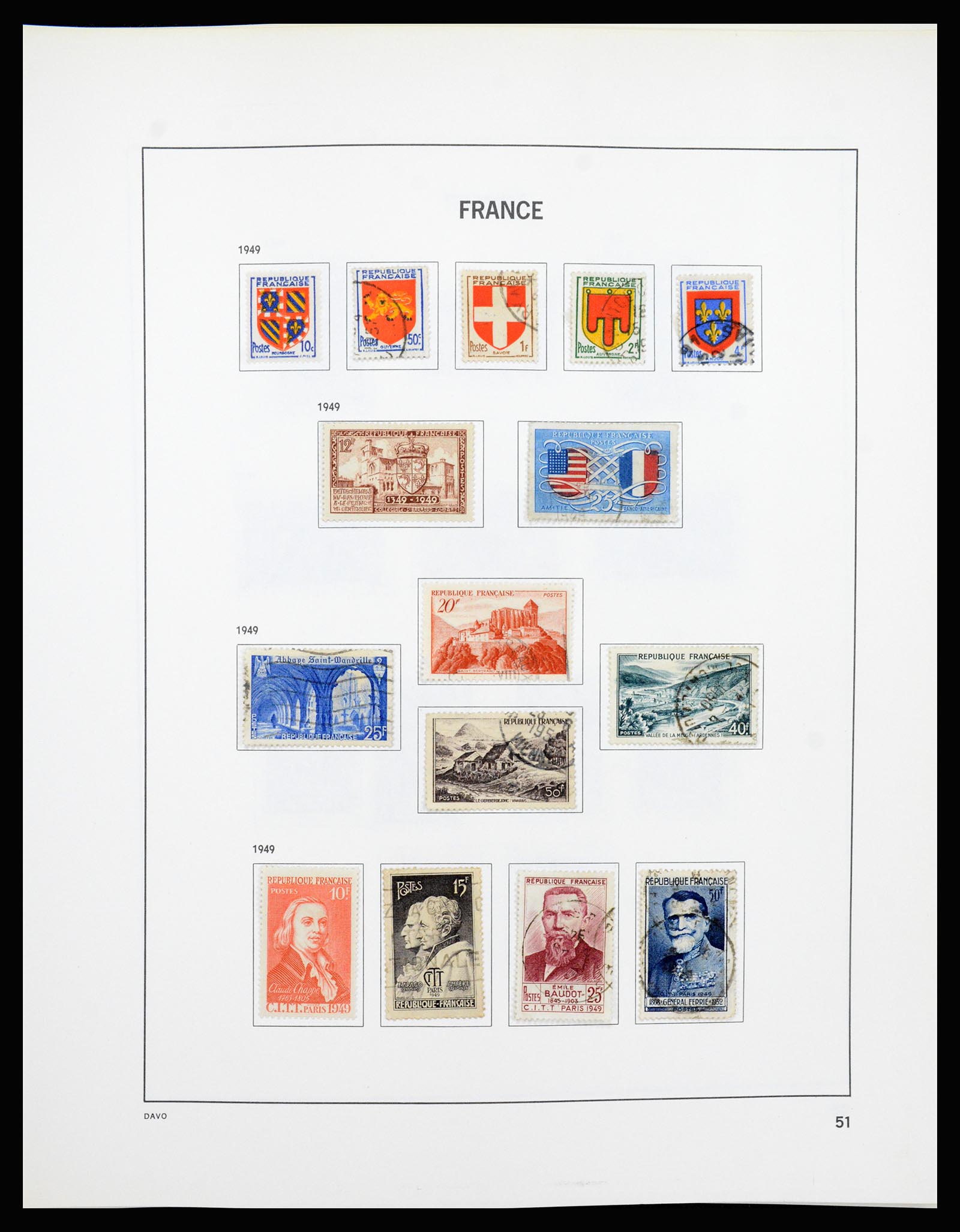 37236 051 - Postzegelverzameling 37236 Frankrijk 1849-1970.
