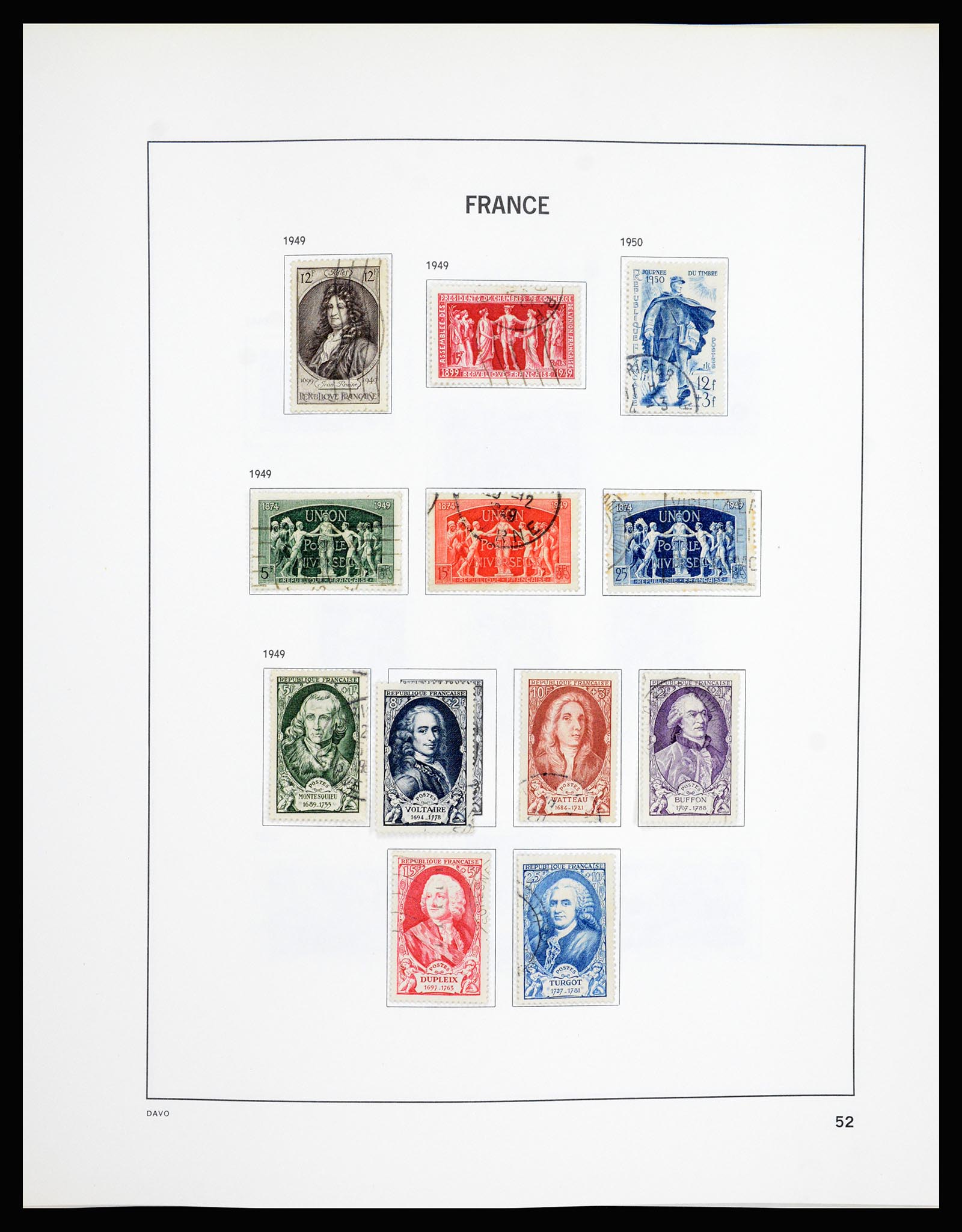 37236 052 - Postzegelverzameling 37236 Frankrijk 1849-1970.