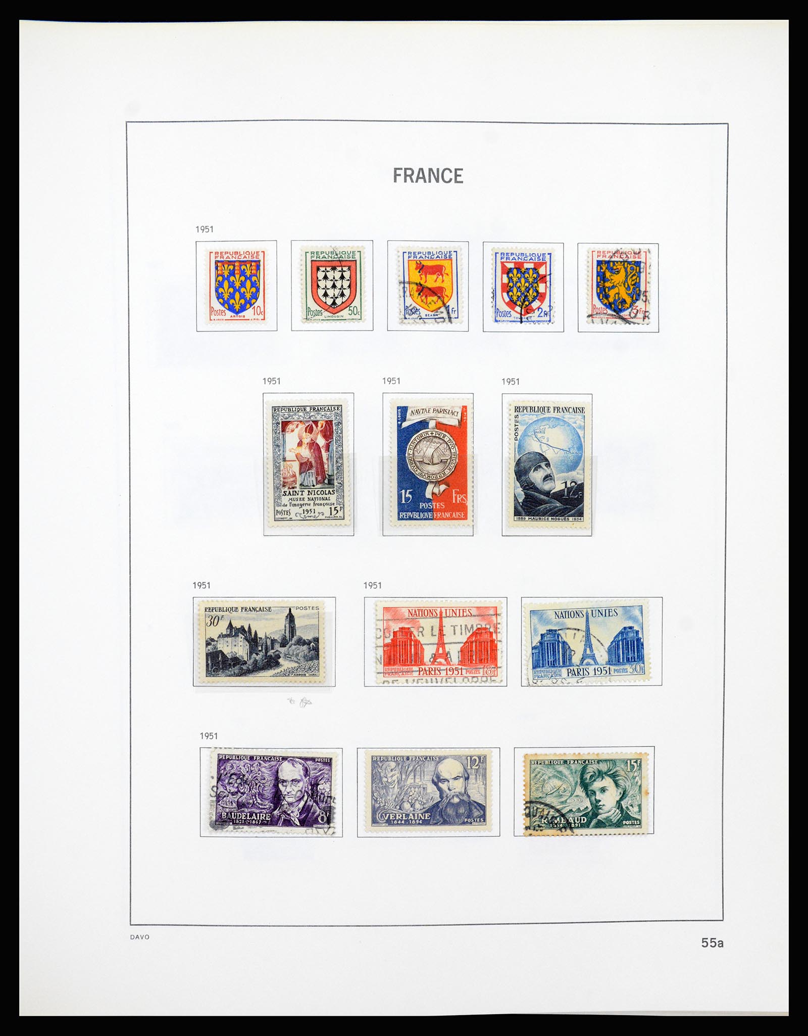 37236 056 - Postzegelverzameling 37236 Frankrijk 1849-1970.