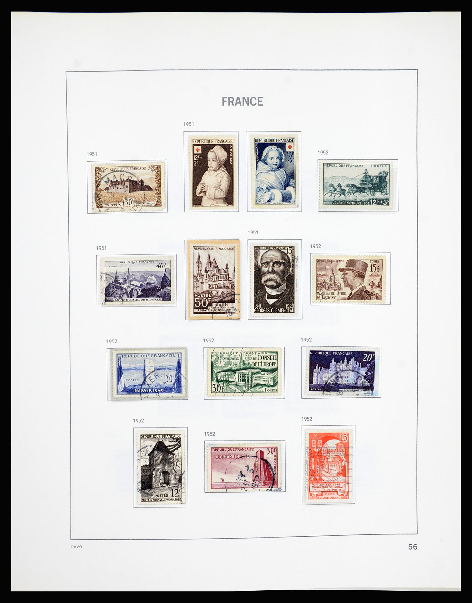 37236 057 - Postzegelverzameling 37236 Frankrijk 1849-1970.