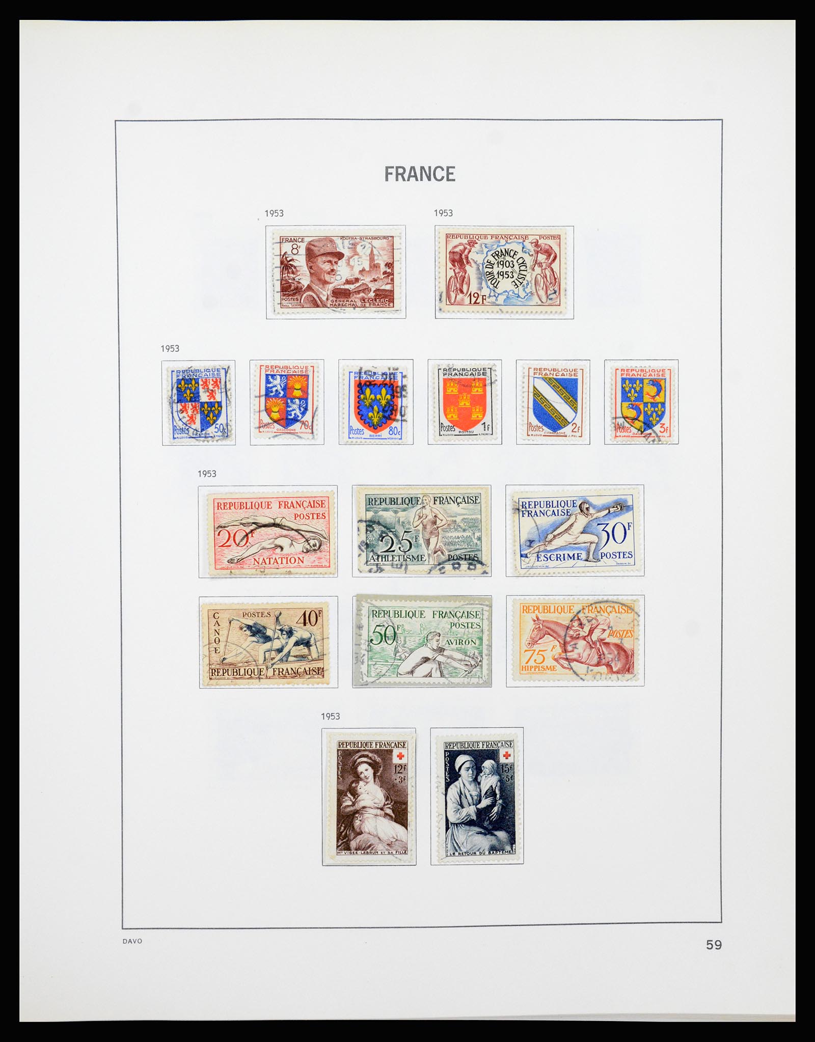 37236 060 - Postzegelverzameling 37236 Frankrijk 1849-1970.