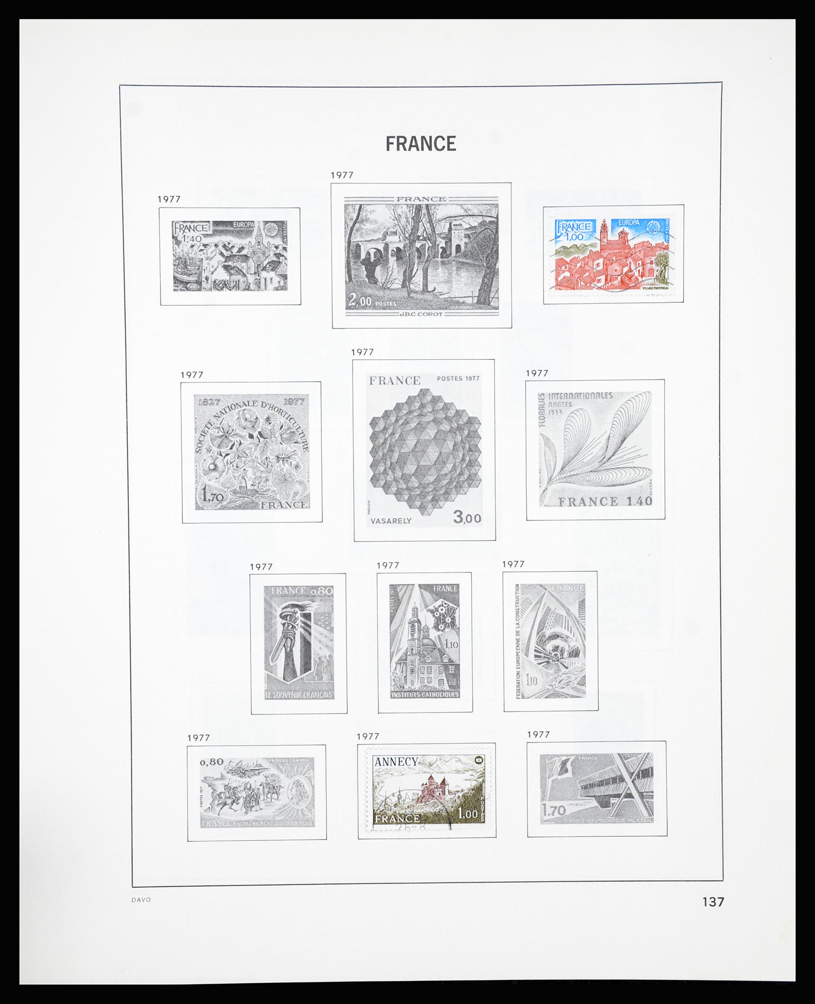 37236 123 - Postzegelverzameling 37236 Frankrijk 1849-1970.
