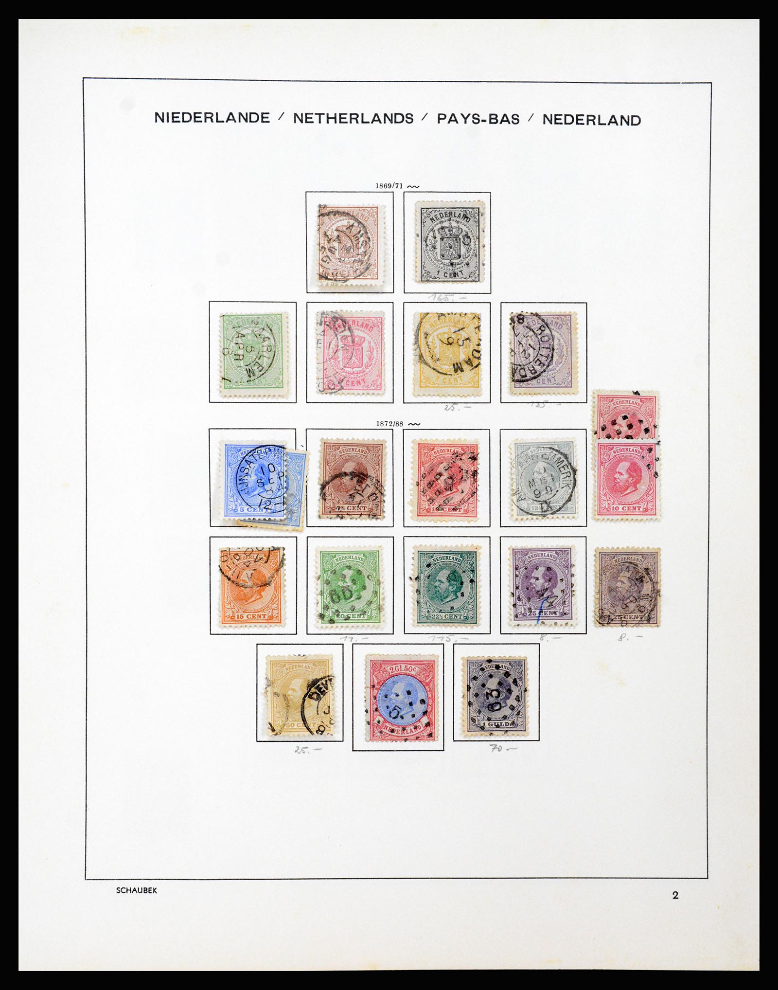 37237 002 - Postzegelverzameling 37237 Nederland 1852-1944.
