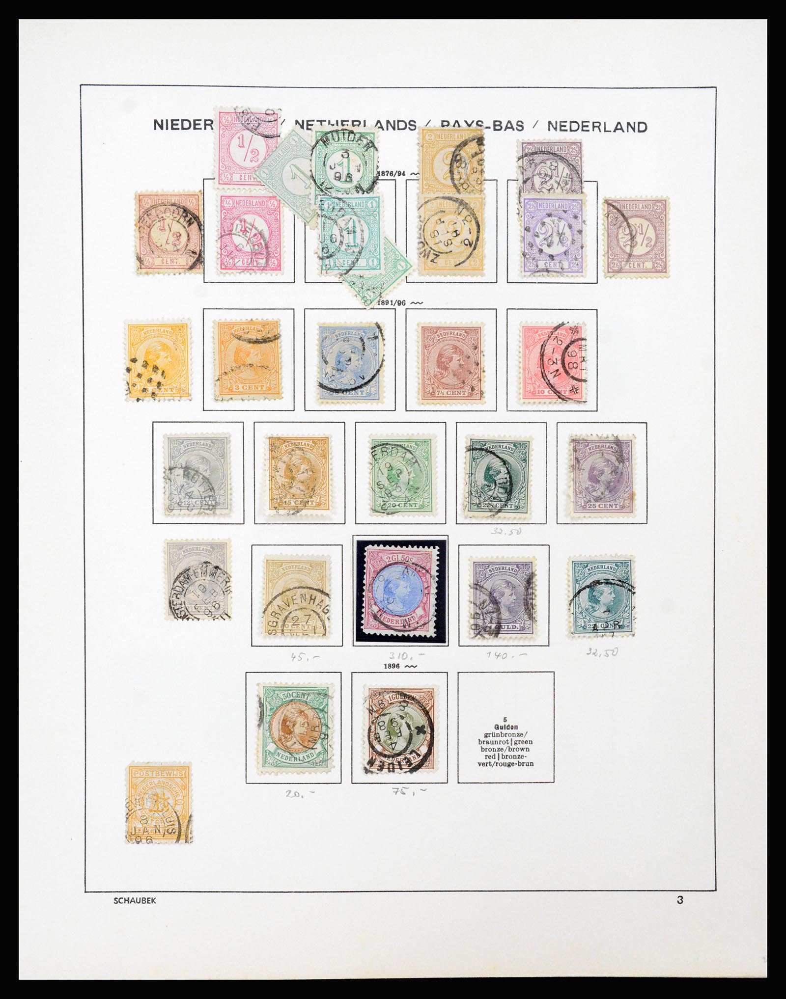 37237 003 - Postzegelverzameling 37237 Nederland 1852-1944.