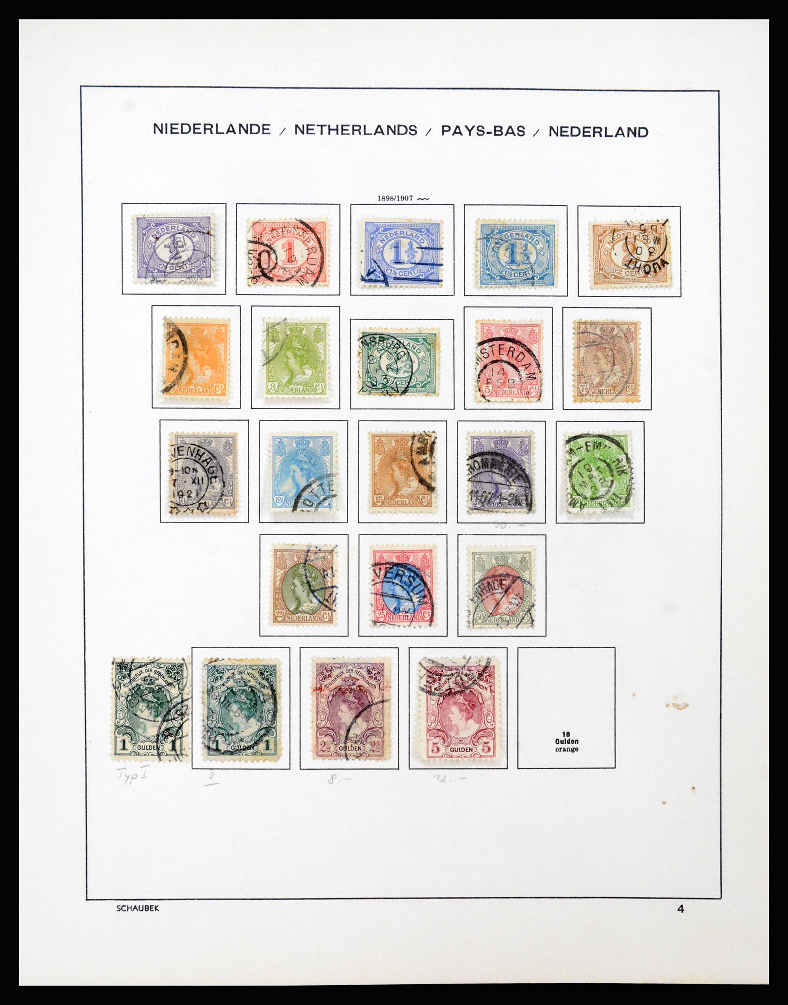 37237 004 - Postzegelverzameling 37237 Nederland 1852-1944.