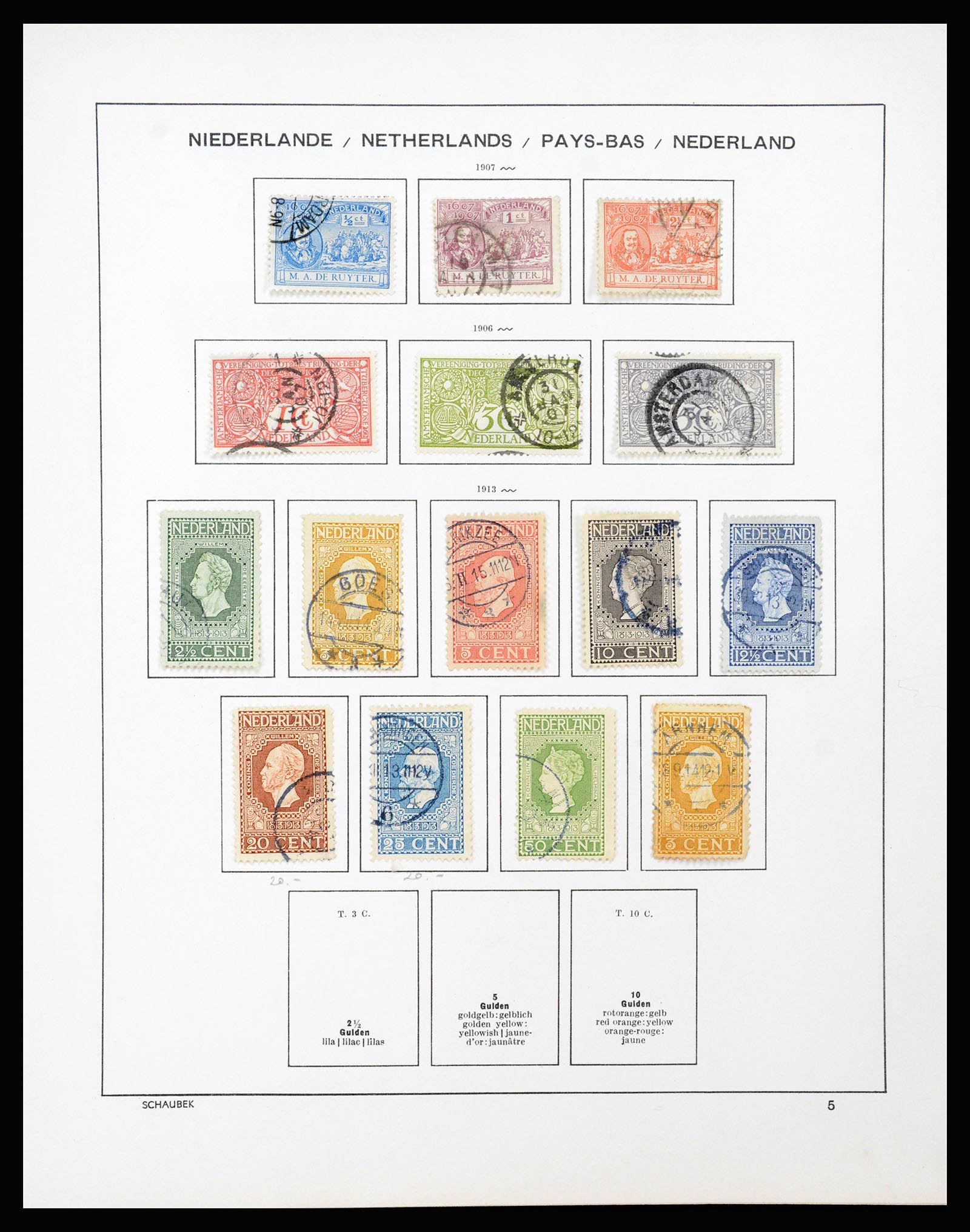 37237 005 - Postzegelverzameling 37237 Nederland 1852-1944.