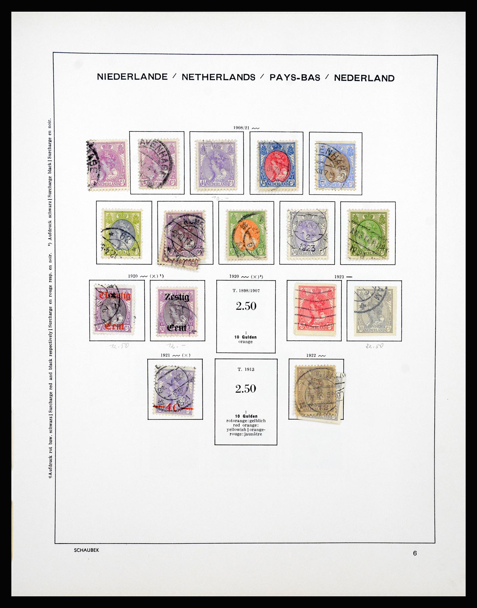 37237 006 - Postzegelverzameling 37237 Nederland 1852-1944.