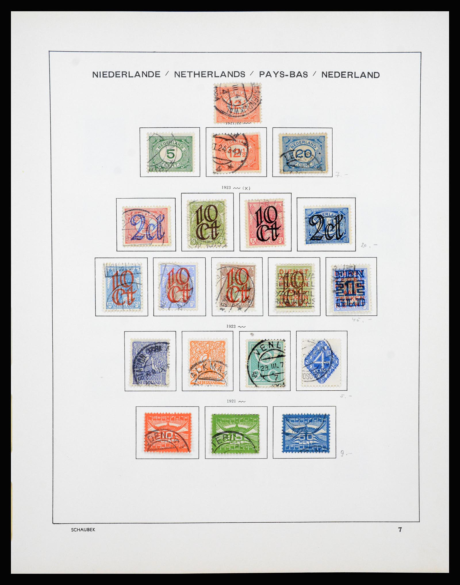 37237 007 - Postzegelverzameling 37237 Nederland 1852-1944.