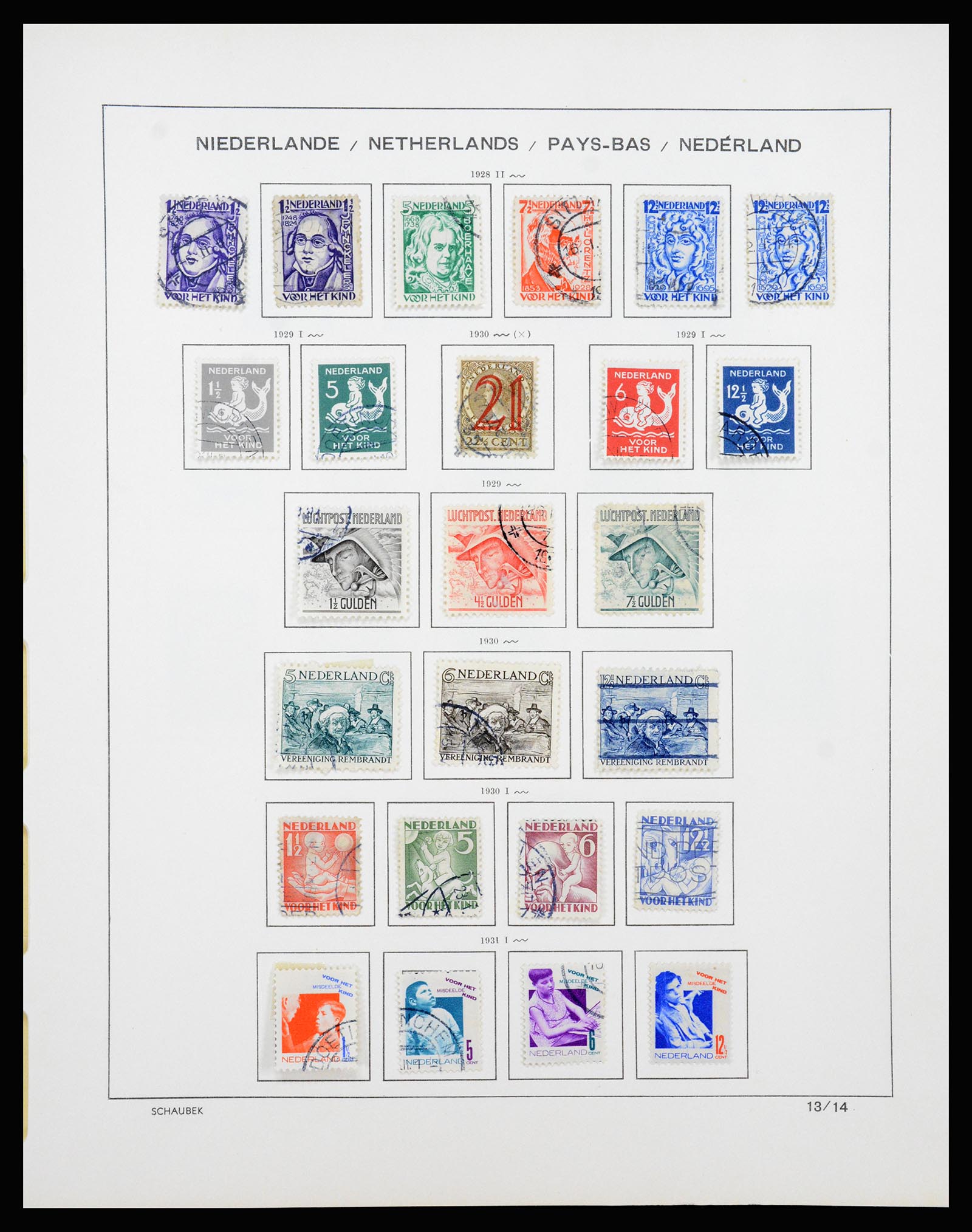 37237 014 - Postzegelverzameling 37237 Nederland 1852-1944.