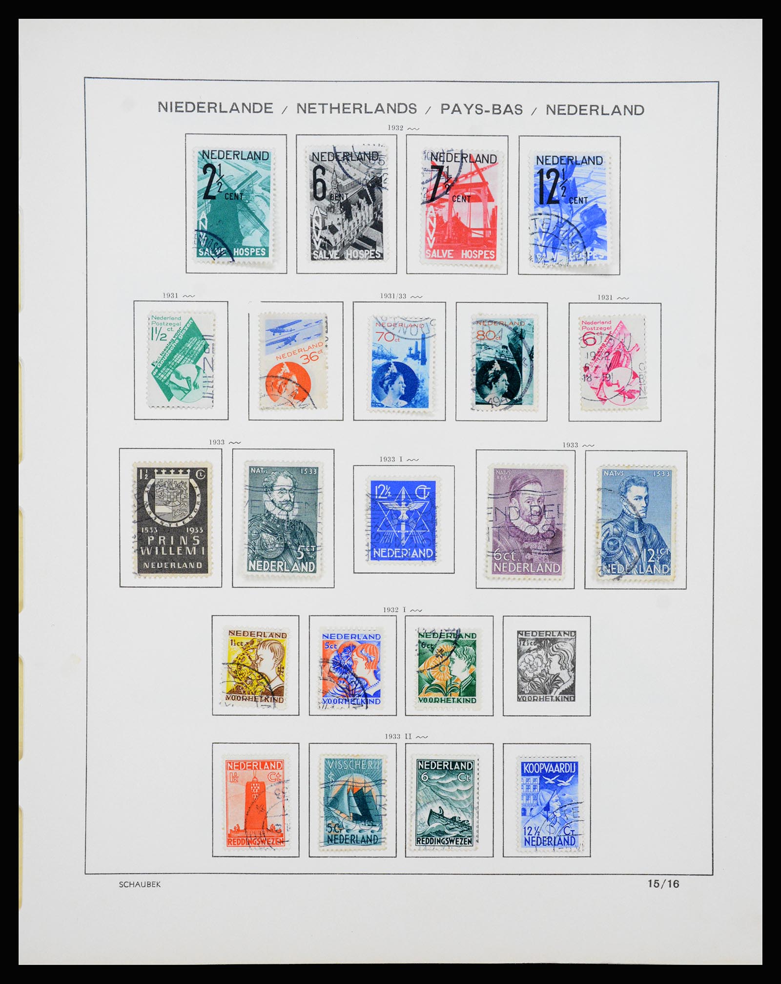 37237 015 - Postzegelverzameling 37237 Nederland 1852-1944.