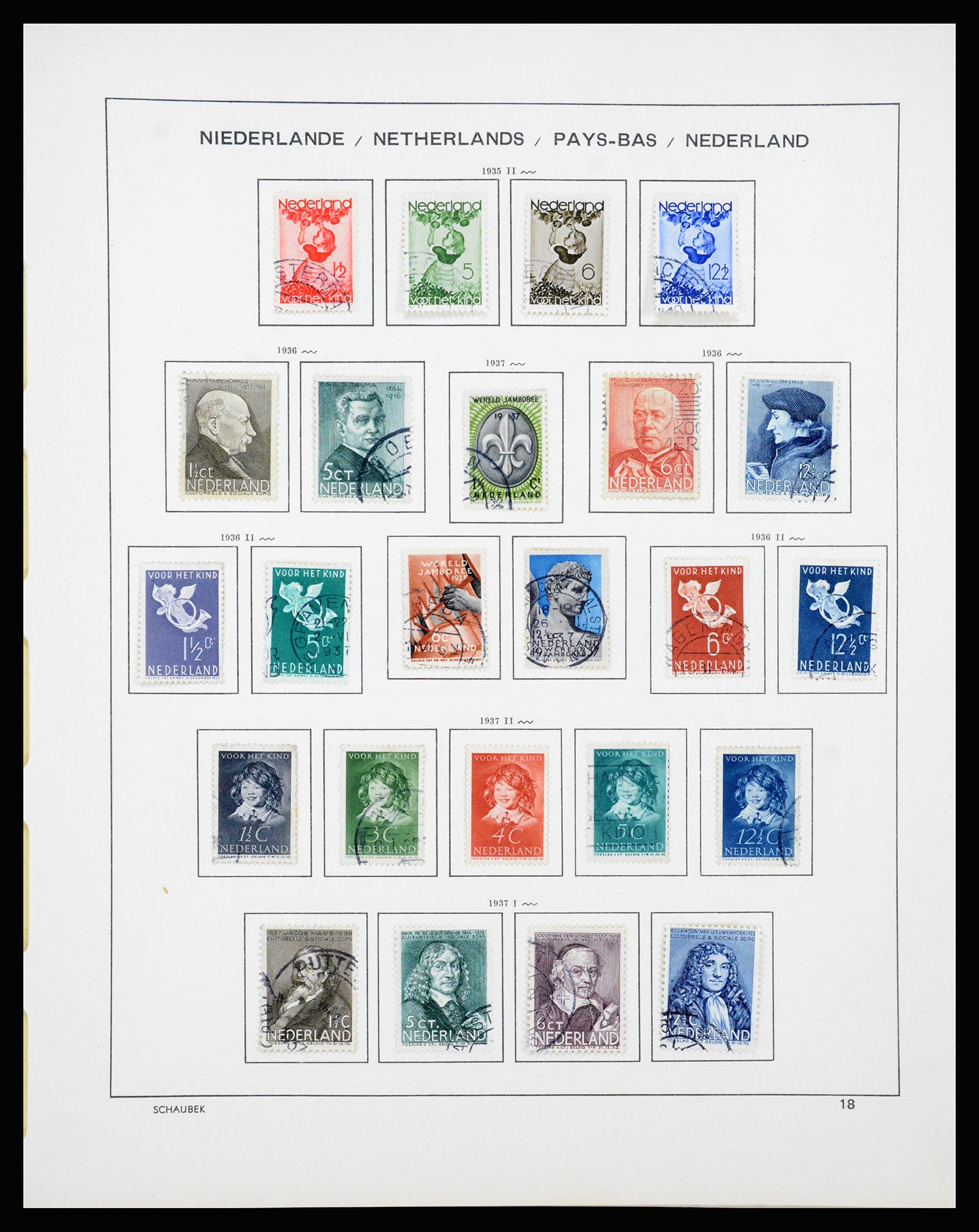37237 017 - Postzegelverzameling 37237 Nederland 1852-1944.