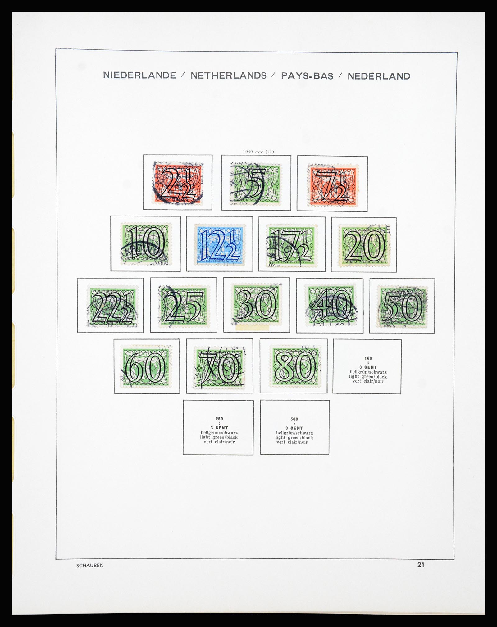 37237 020 - Postzegelverzameling 37237 Nederland 1852-1944.