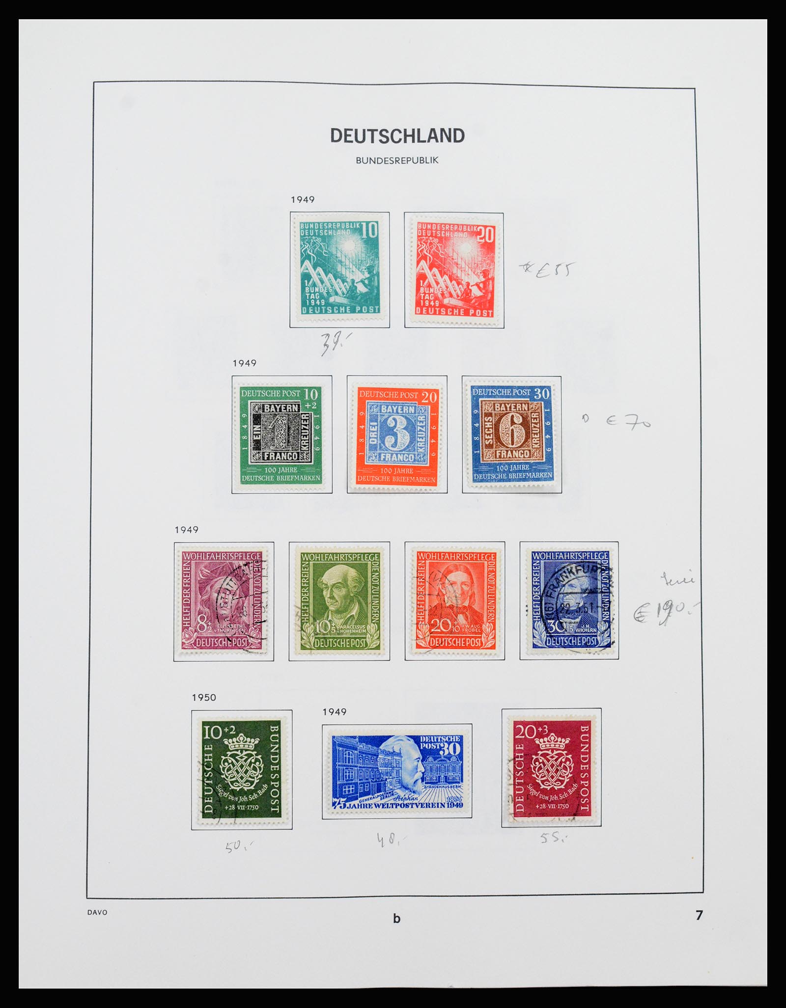 37238 001 - Stamp collection 37238 Bundespost 1949-1996.