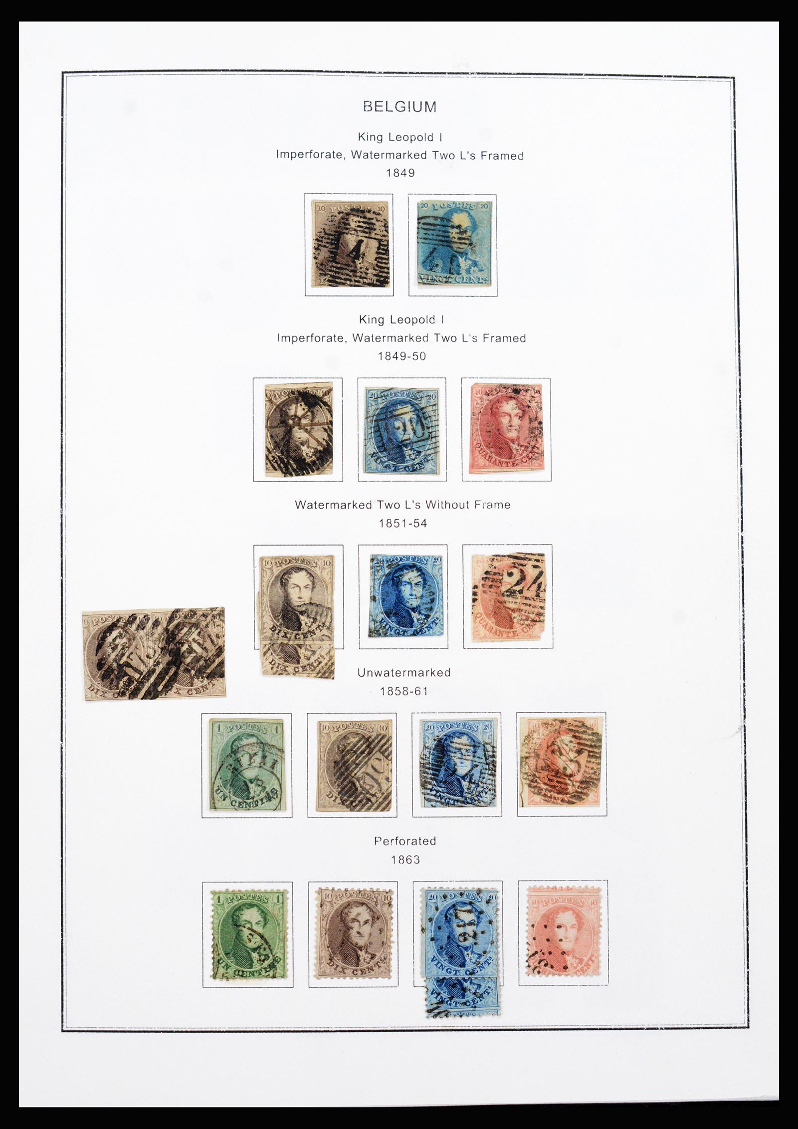 37240 001 - Stamp collection 37240 Belgium 1849-1996.