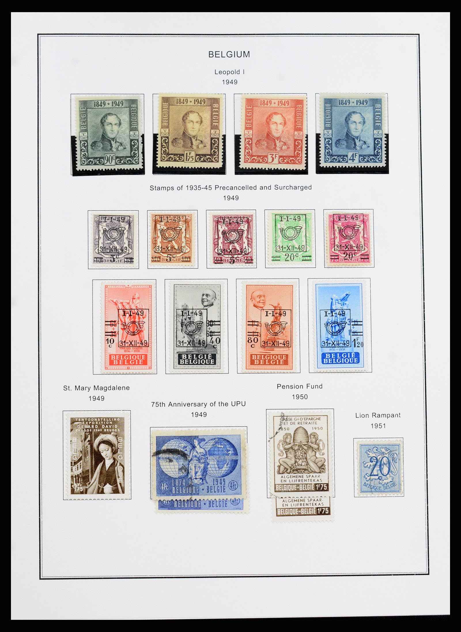 37240 039 - Stamp collection 37240 Belgium 1849-1996.