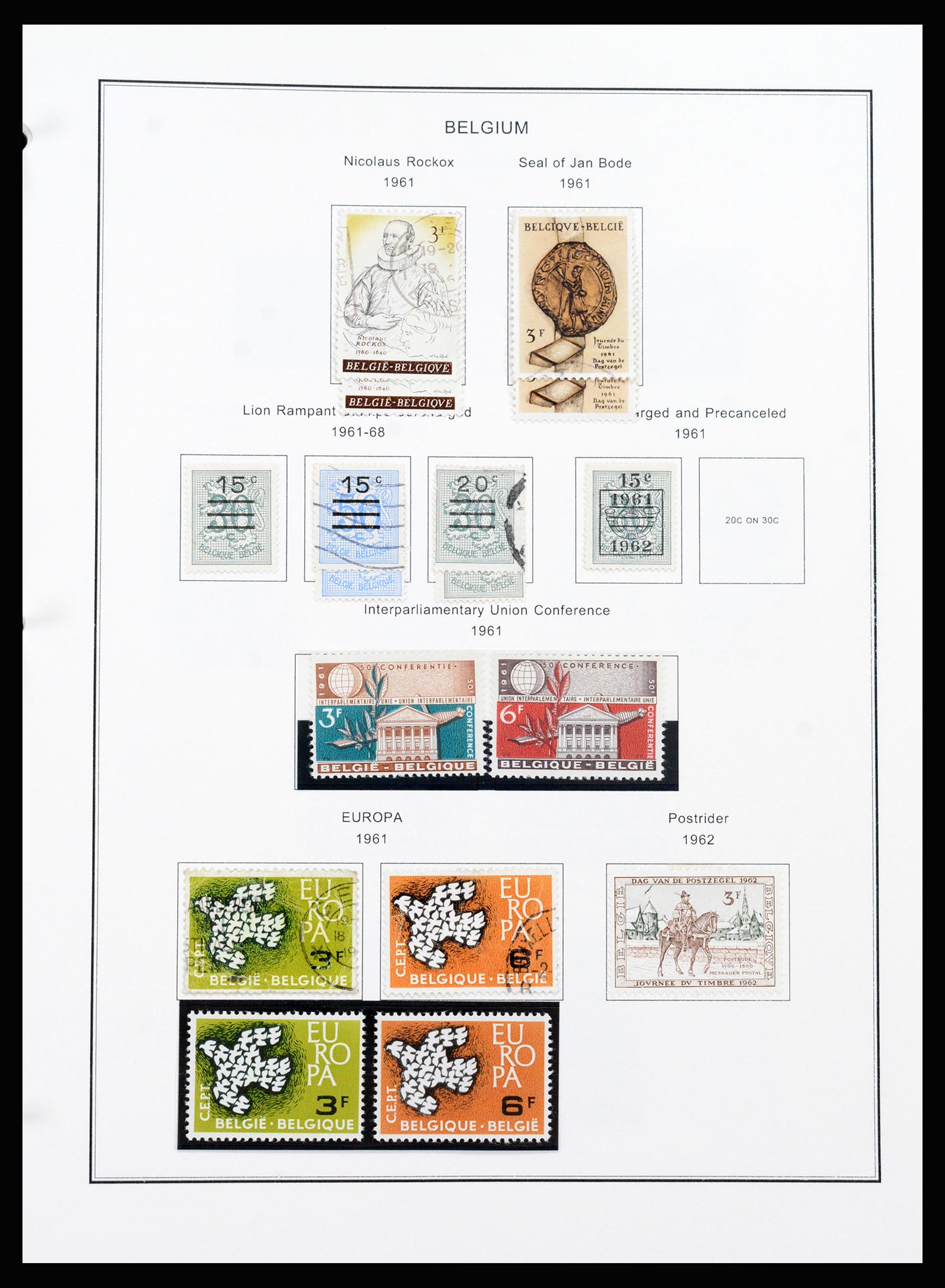37240 054 - Postzegelverzameling 37240 België 1849-1996.